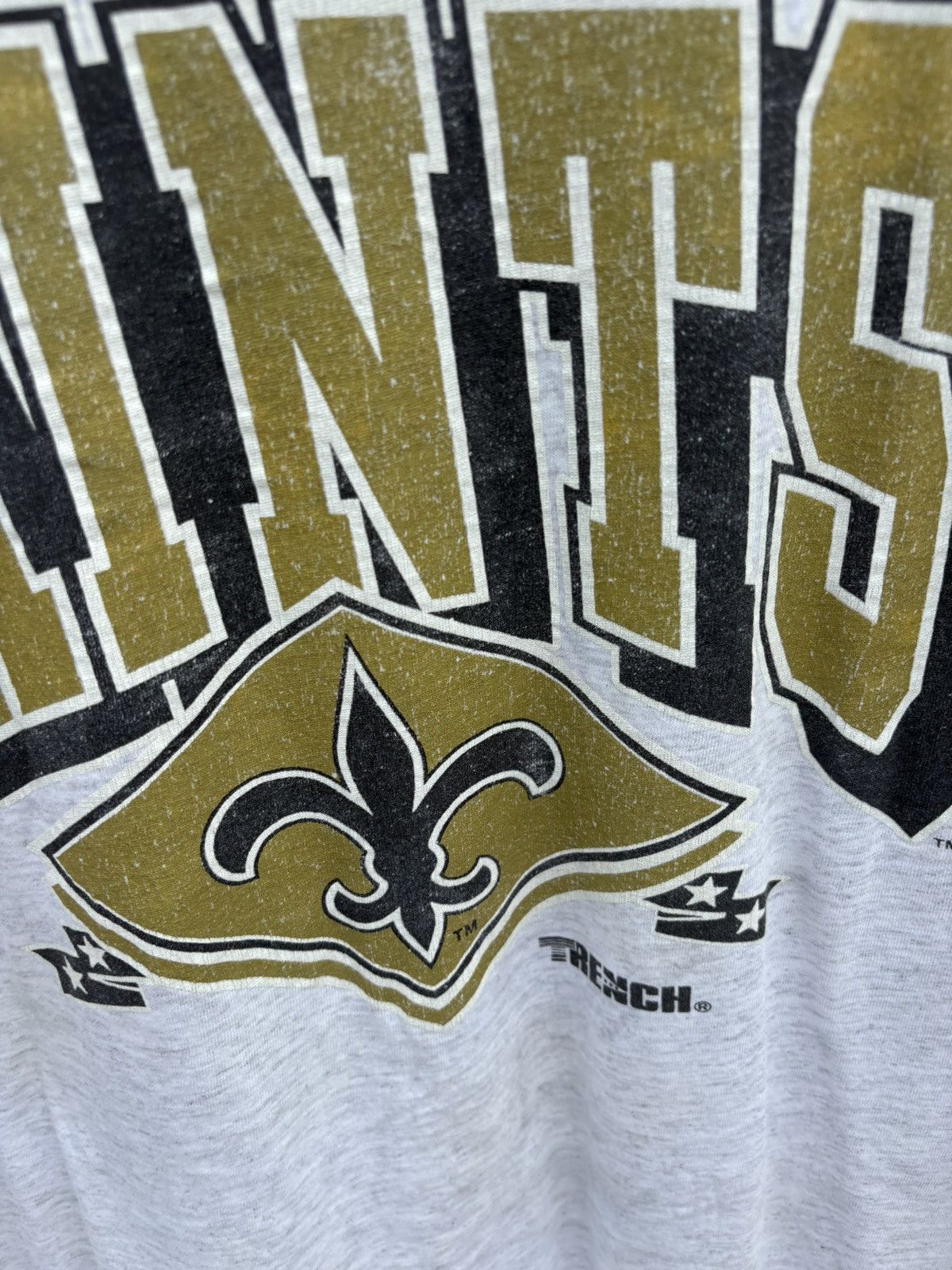 Trench USA × Vintage 1990's New Orleans Saints Trench T-Shirt Size US L / EU 52-54 / 3 - 3 Thumbnail