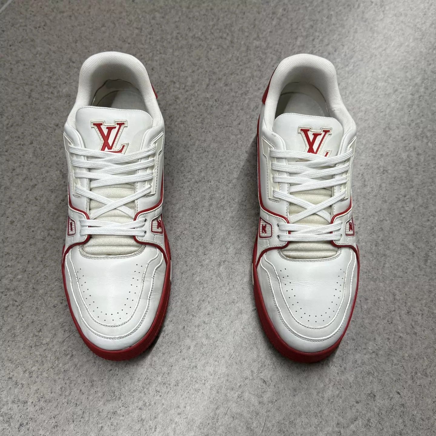 Louis Vuitton LV Trainer White/Red US 8 / EU 42 97 New Size US 9 / EU 42 - 8 Thumbnail