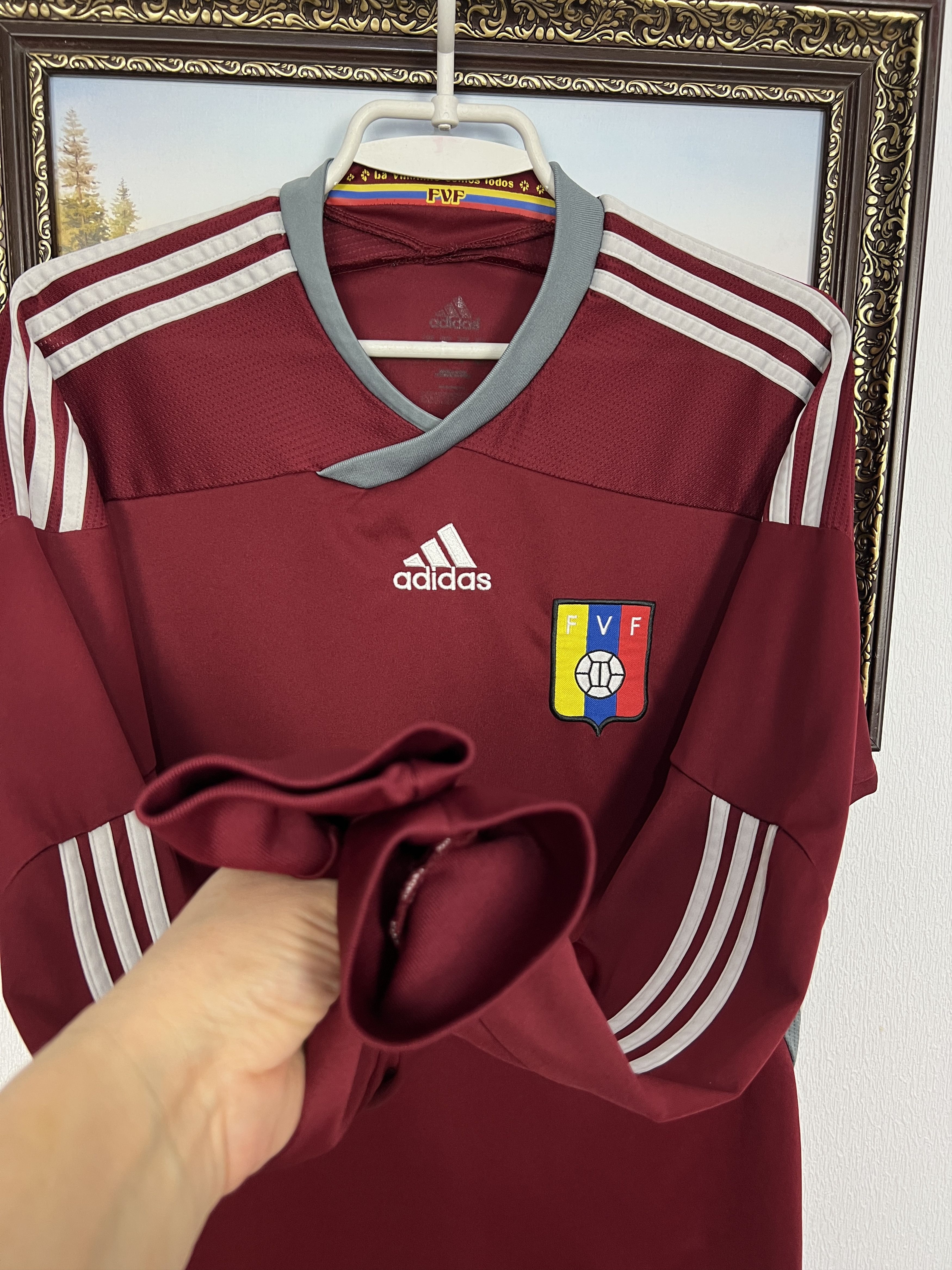 Adidas Venezuela football shirt Soccer Long Sleeve Jersey Trikot Size US S / EU 44-46 / 1 - 5 Thumbnail