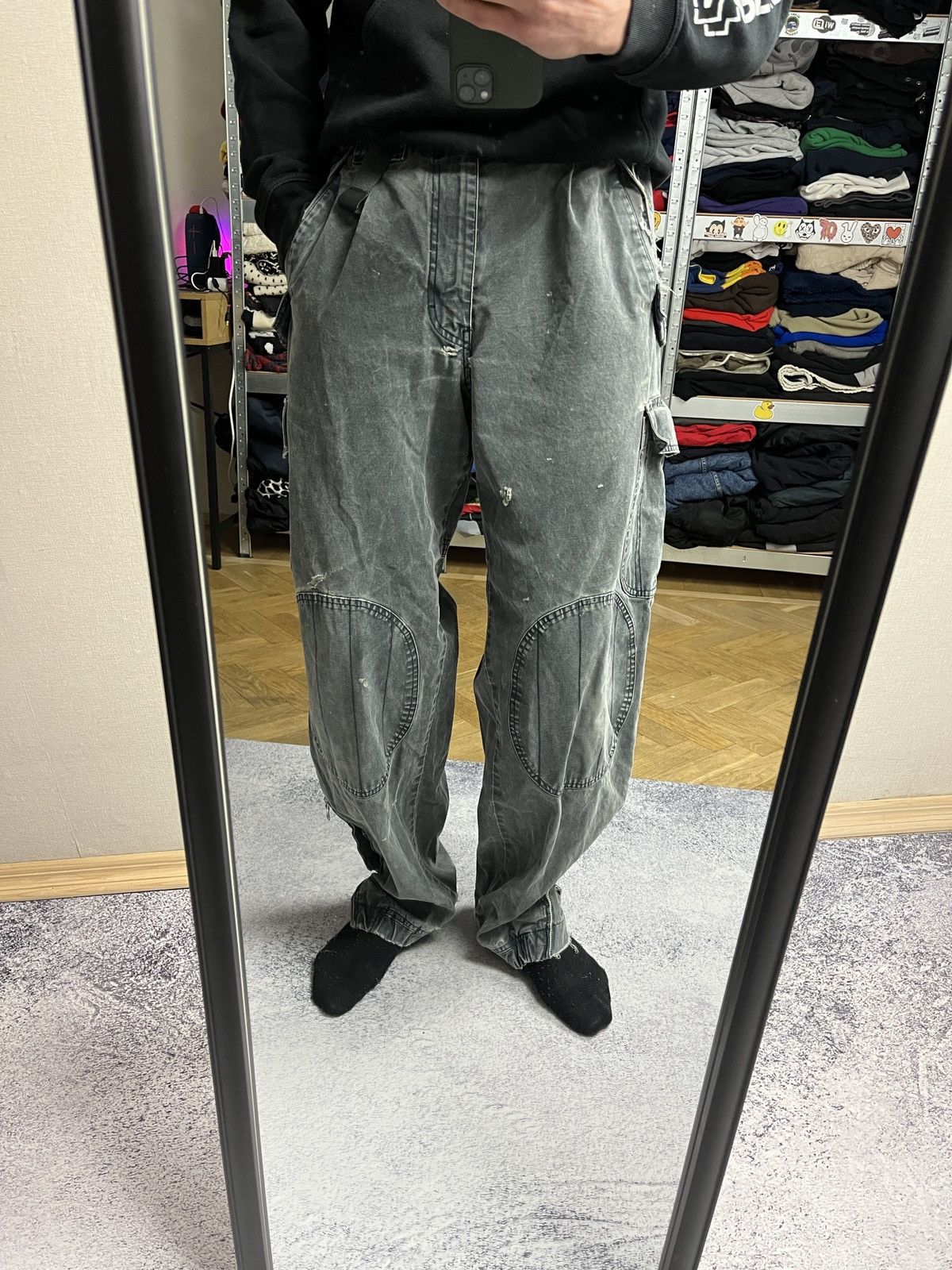Japanese Brand × Vintage Murphy & Nye Distressed Work Cargo Baggy Pants Avant Garde Size US 36 / EU 52 - 3 Thumbnail