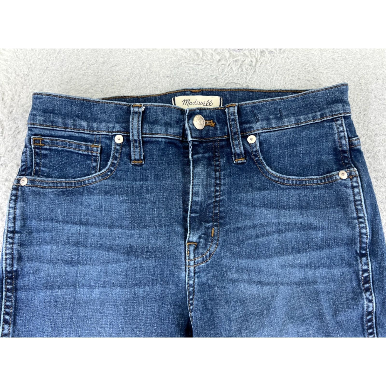 Madewell Madewell Jeans Womens Denim 27x22 Blue Zip 27 Skinny Crop High Rise 10" Cotton Blend Regular 5-Pocket Mens? Size 27" / US 4 / IT 40 - 4 Thumbnail