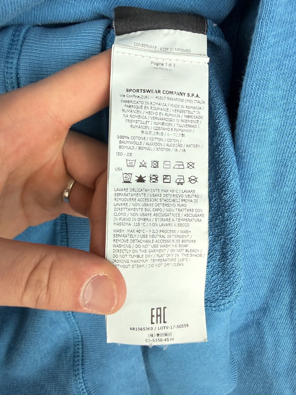 Stone Island Blue Stone Island sweatshirt Size US S / EU 44-46 / 1 - 8 Thumbnail