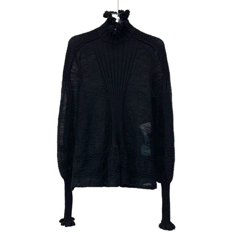 Chanel Chanel Black flared sleeve half-high collar wool sweater Size XS / US 0-2 / IT 36-38 - 1 Thumbnail