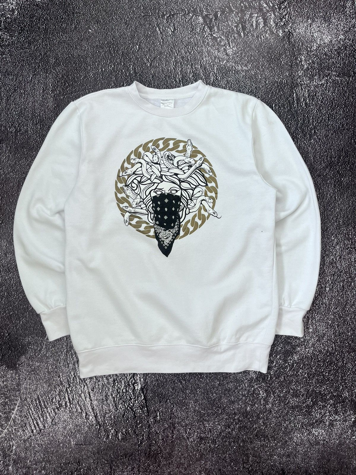 Crooks & Castles Rare Crooks&castles Big Logo Medusa Printed Sweatshirt White Size US L / EU 52-54 / 3 - 1 Thumbnail