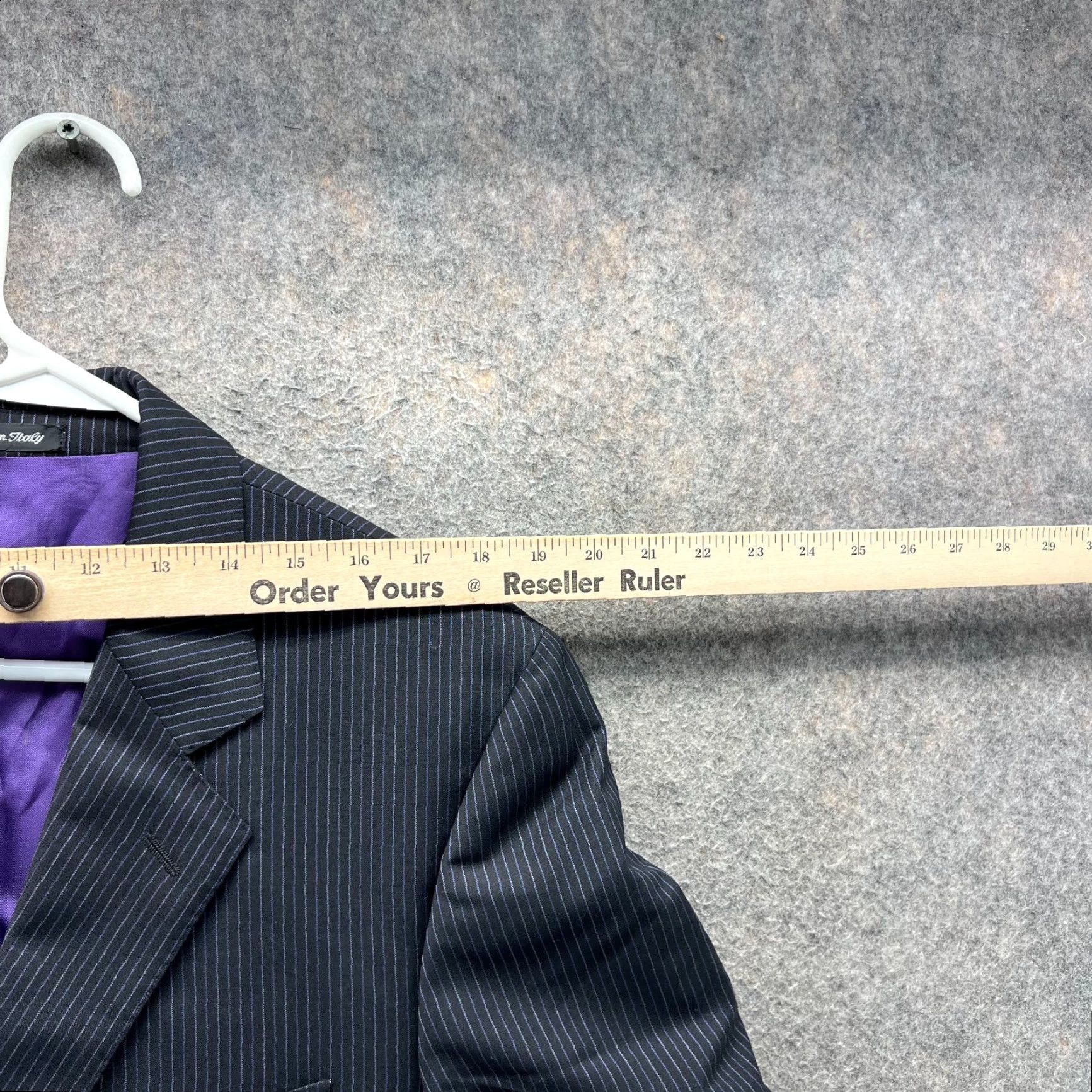 Paul Smith Paul Smith Blazer Mens 42 Black Striped Wool Single-Breasted Two-Button Jacket Coat Italy Sport Catast Jacket/Coat Length Regular Limited? Size 42R - 4 Thumbnail