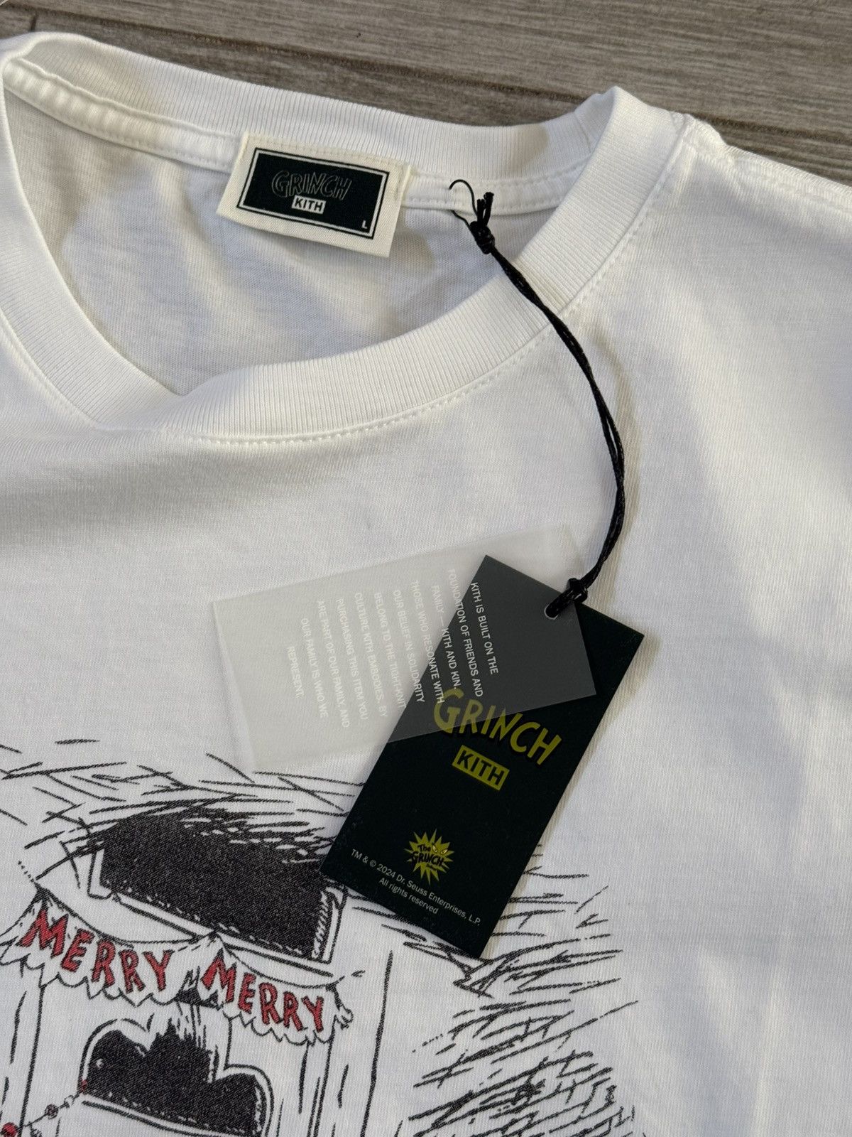 Kith Men's KITH for The Grinch Sign White Vintage Tee Sz Large Size US L / EU 52-54 / 3 - 6 Thumbnail