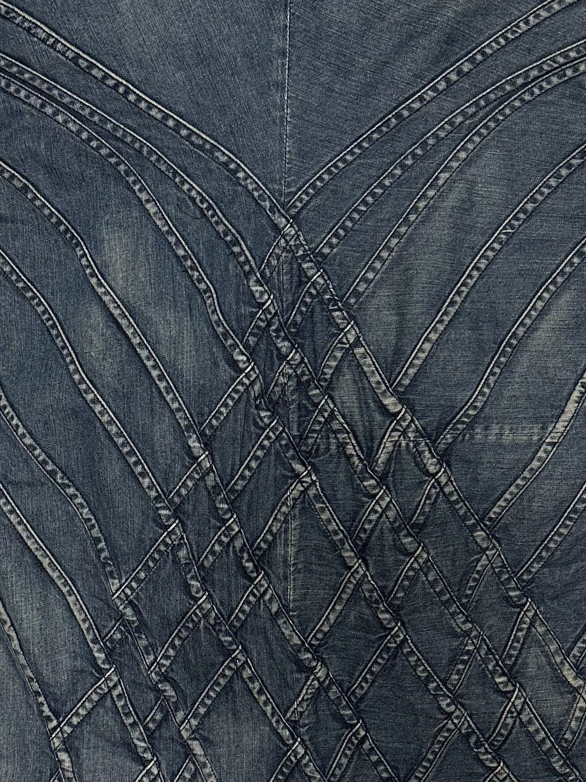 Junya Watanabe JUNYA WATANABE Asymmetric Patchwork Denim Midi Dress Size XS / US 0-2 / IT 36-38 - 4 Thumbnail