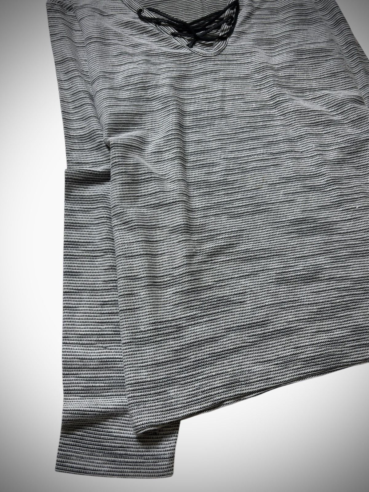 Gaultier Homme Objet 2000’s Gaultier Homme Objet - Lace Up Ls T-Shirt Size US L / EU 52-54 / 3 - 3 Thumbnail