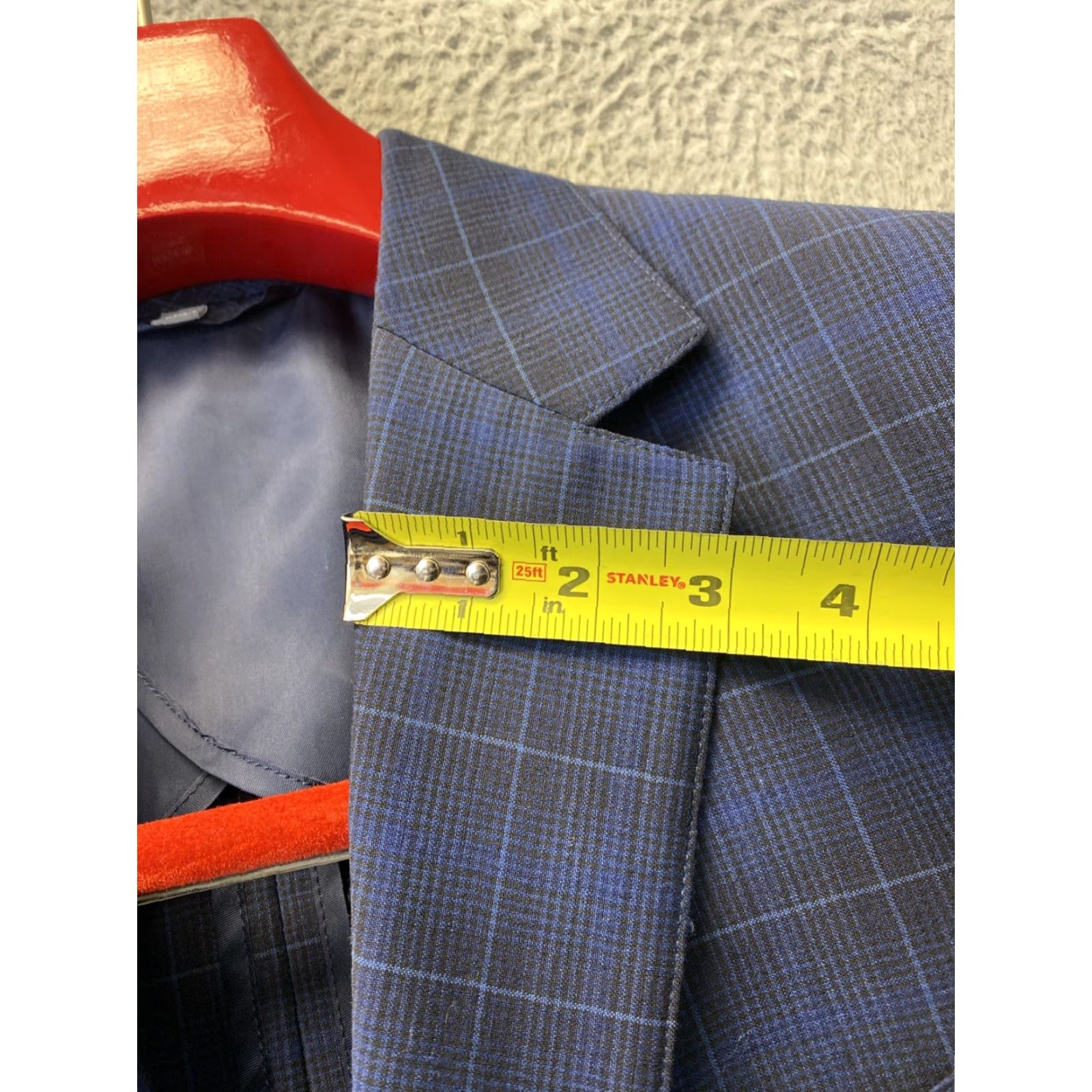 Bonobos Bonobos Men Blazer Slim Fit Windowpane Wool Elastane Navy 40R Business Casual Formal Size 40R - 7 Thumbnail