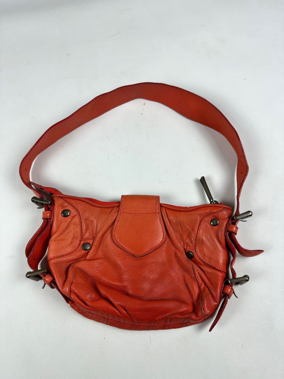 Mulberry Vintage Mulberry Faded Orange Leather Shoulder Bag Handbag Size ONE SIZE - 6 Thumbnail