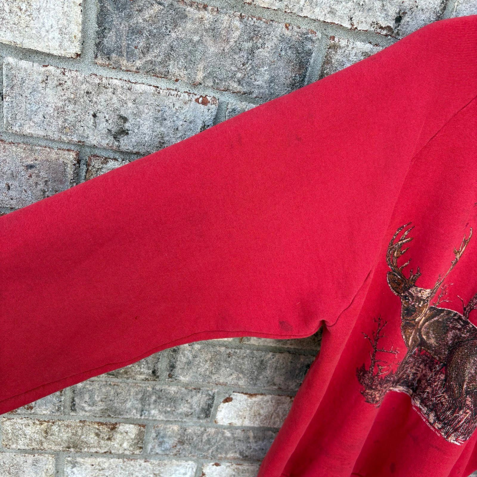 Tultex Vintage 80s wildlife deer sweatshirt Size US XL / EU 56 / 4 - 6 Thumbnail