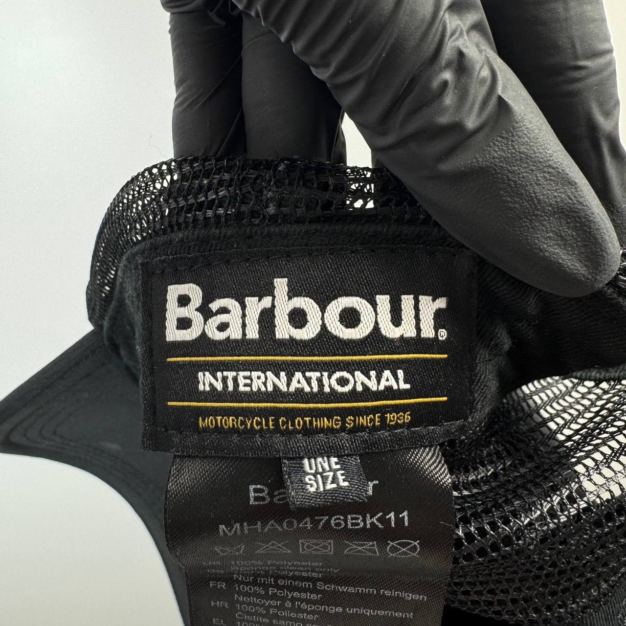 Barbour Barbour International Trucker Cap Black Mesh Hat Adjustable Size ONE SIZE - 7 Thumbnail
