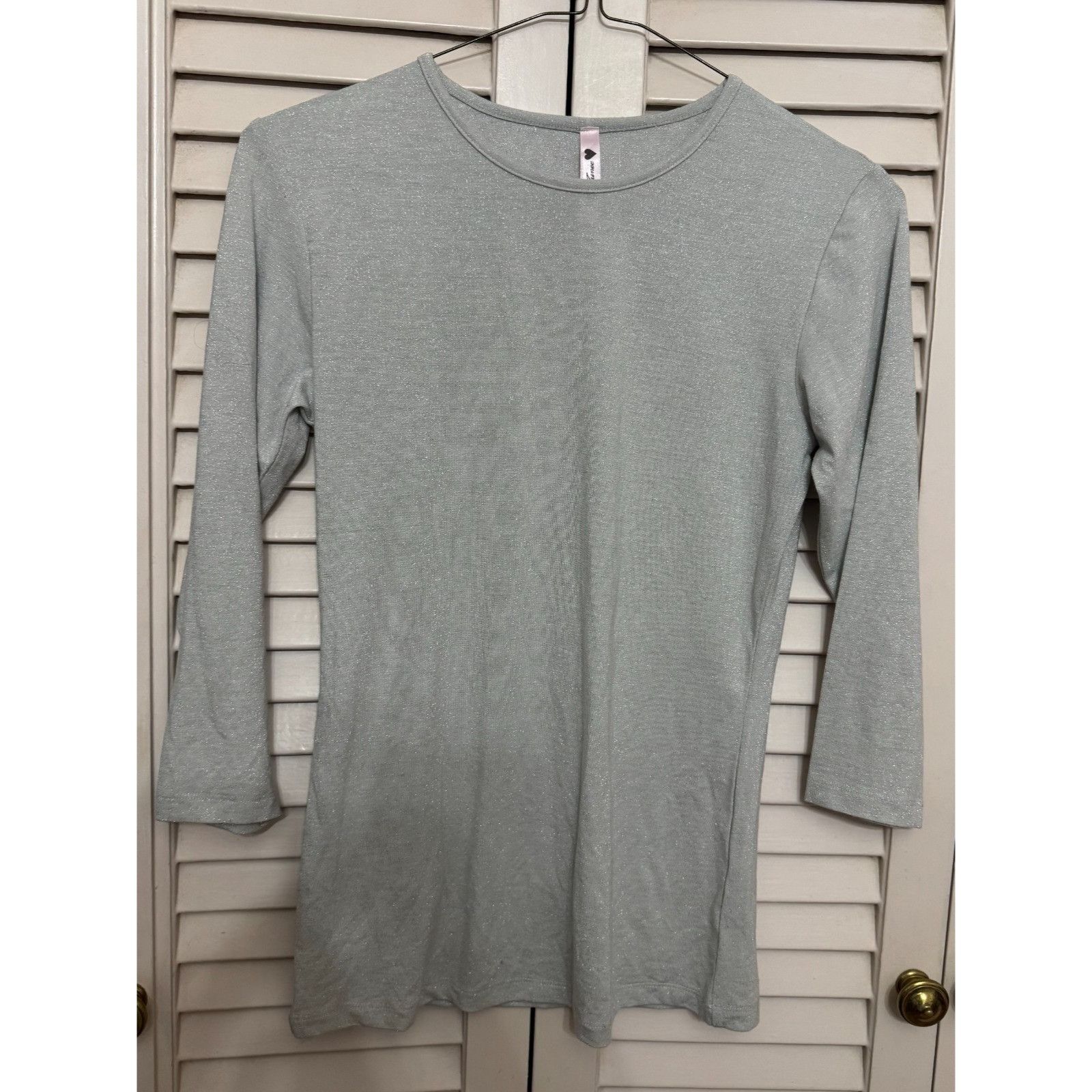 Other Junee sparkle silver three quarter sleeve top shirt size xxl Size ONE SIZE - 1 Thumbnail