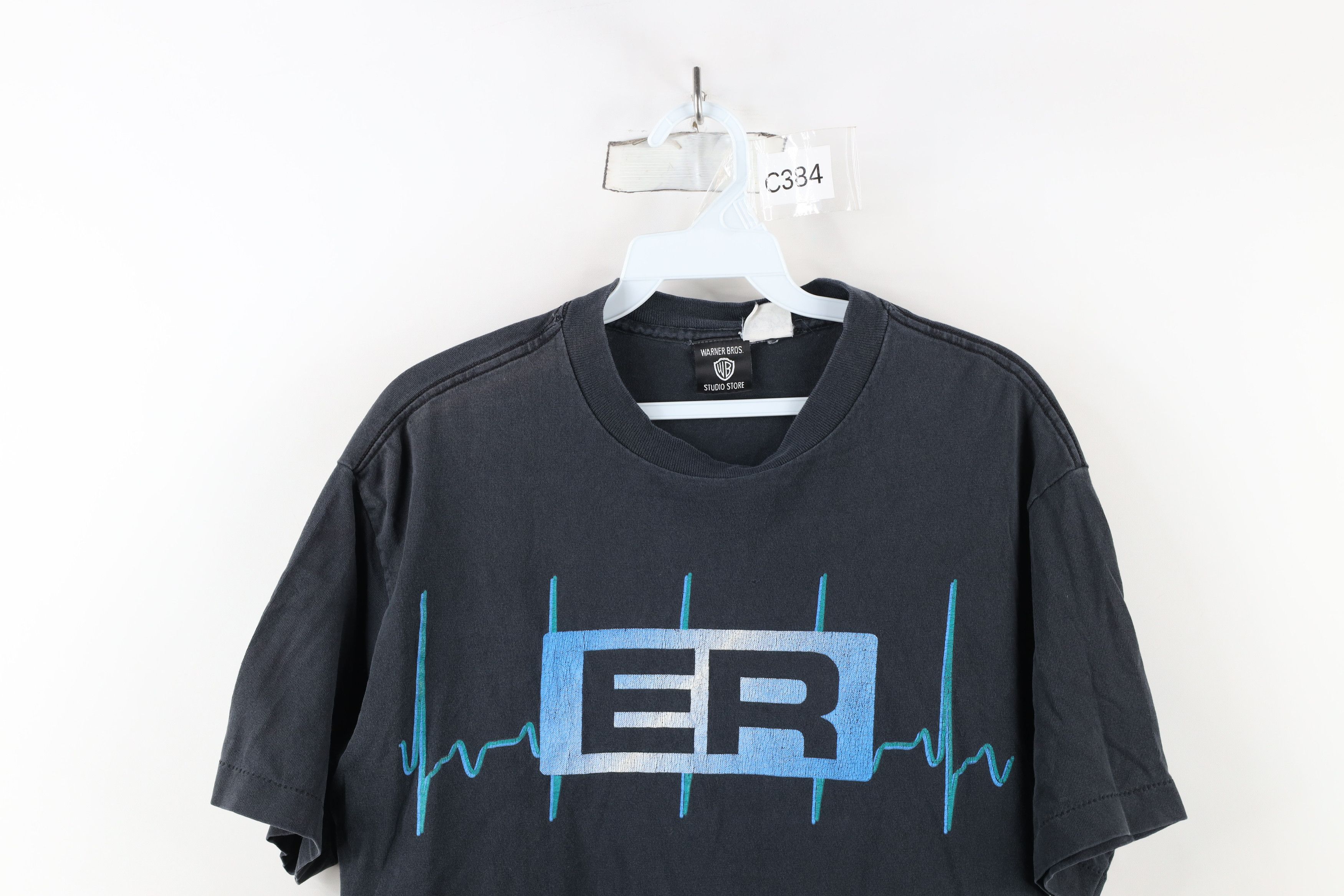 Vintage Vintage 90s Spell Out ER Television Show T-Shirt Black USA Size US L / EU 52-54 / 3 - 2 Thumbnail