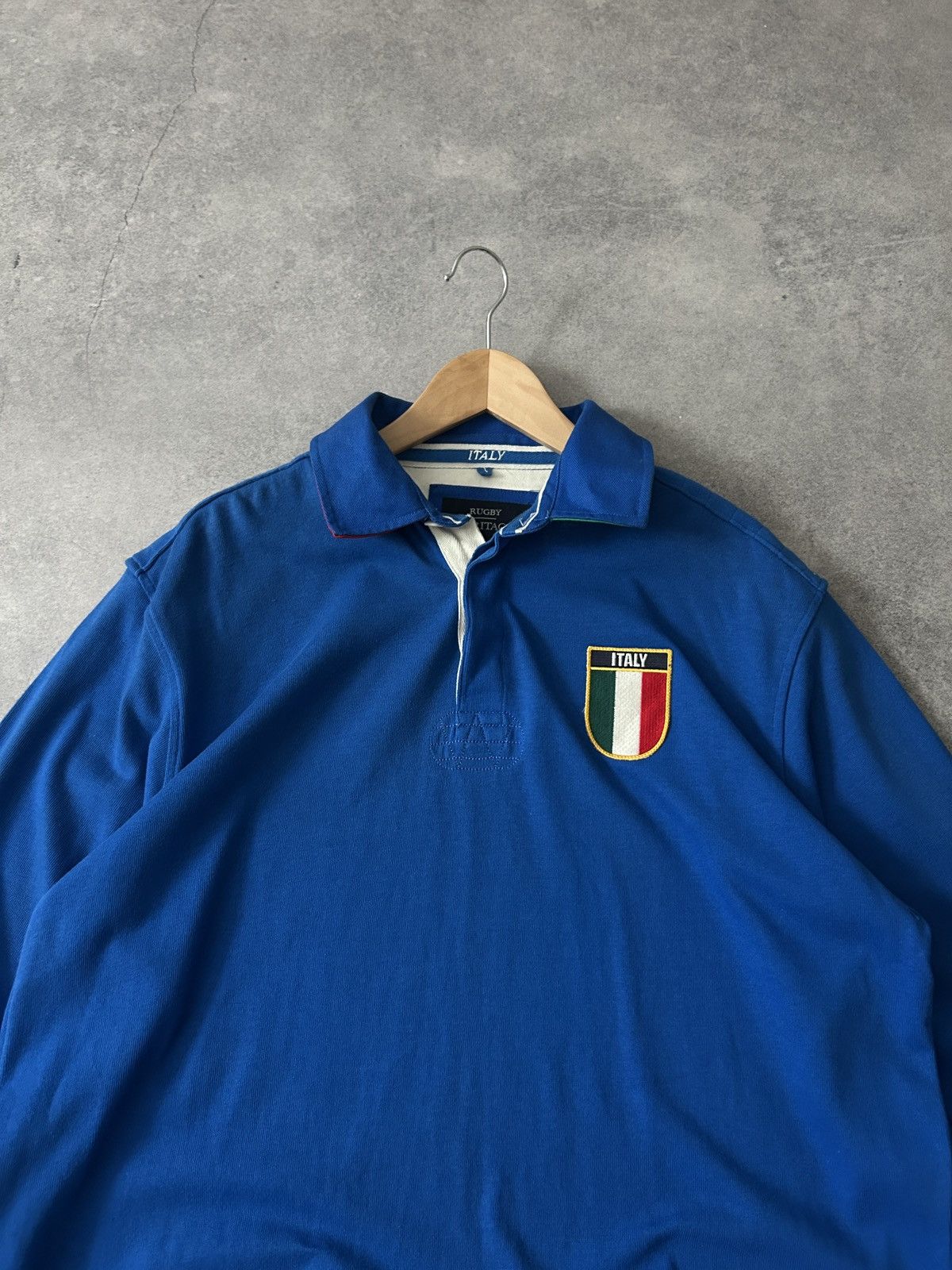 Rugby Ralph Lauren Rugby Heritage 🏉 blue Italy 🇮🇹 polos long-sleeved Size US XL / EU 56 / 4 - 2 Thumbnail