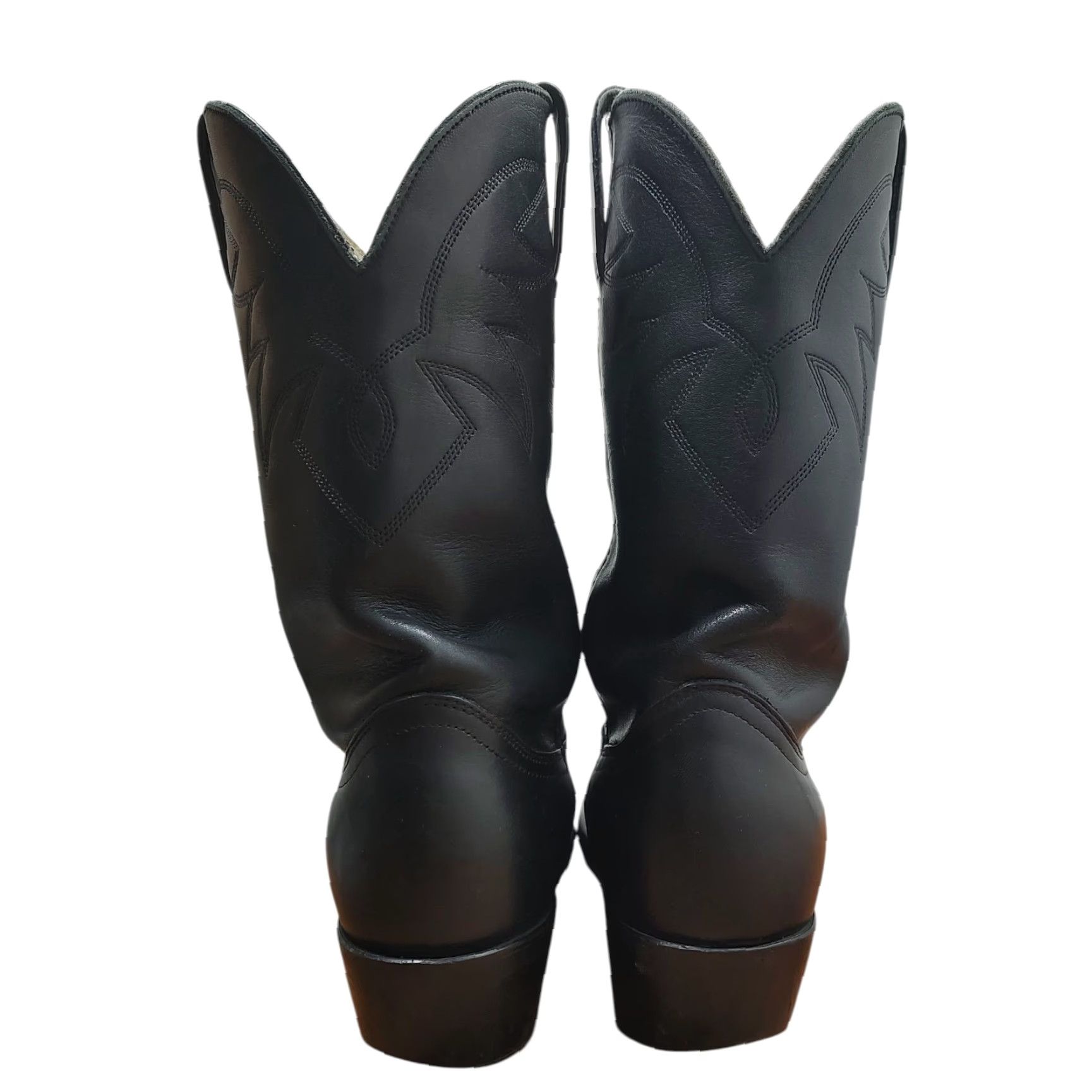 Durango VINTAGE Durango TR760 Black Leather Cowboy Western Boots Mens 9 D Rodeo Southwestern Size US 9 / EU 42 - 6 Thumbnail