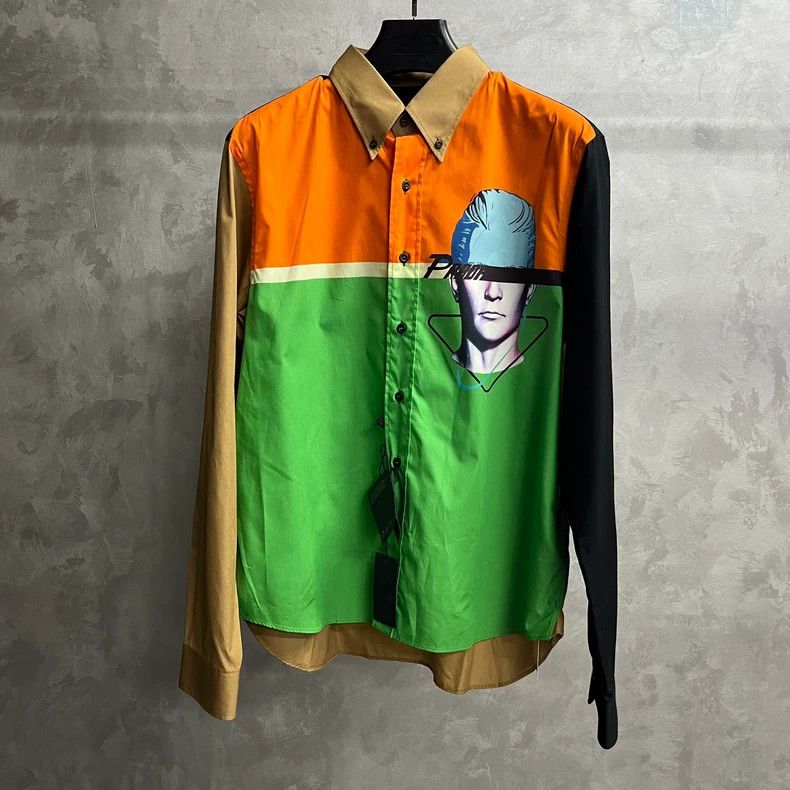 Prada Prada Multicolor color block science freak printed pattern Size US XL / EU 56 / 4 - 1 Thumbnail