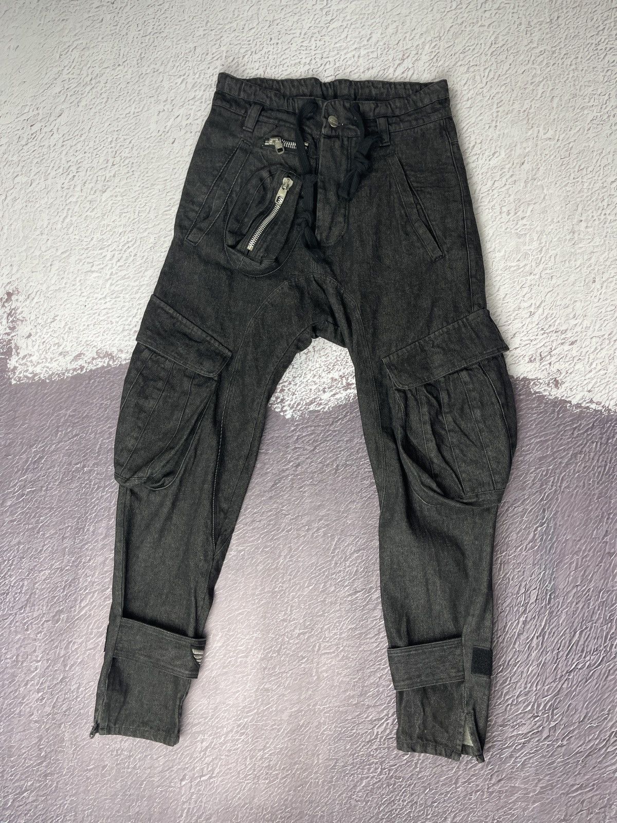 Robert Kupisz QПШ utility cargo denim pants multipocket