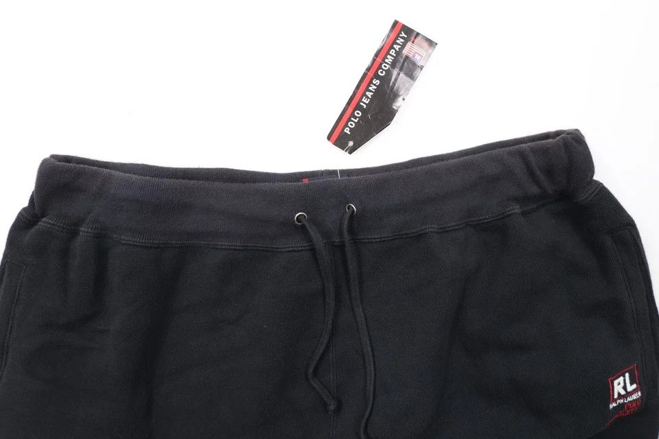Ralph Lauren × Vintage Deadstock Vintage Ralph Lauren Wide Leg Sweatpants Black USA Size US 34 / EU 50 - 6 Thumbnail