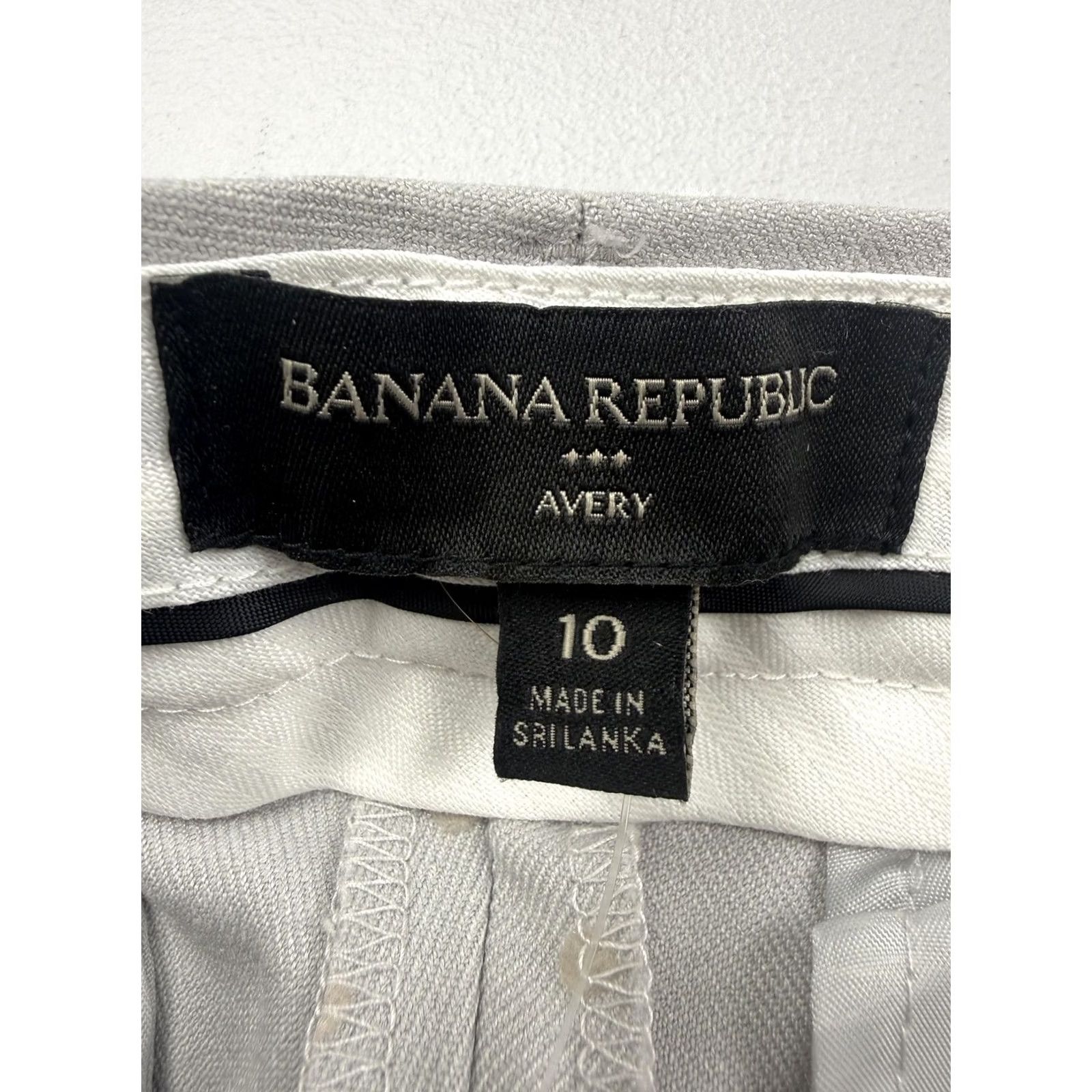 Banana Republic VINTAGE Banana Republic Avery Pants Womens 10 Gray Polka Dot Ankle Dress Work Office Size 32" / US 10 / IT 46 - 3 Thumbnail
