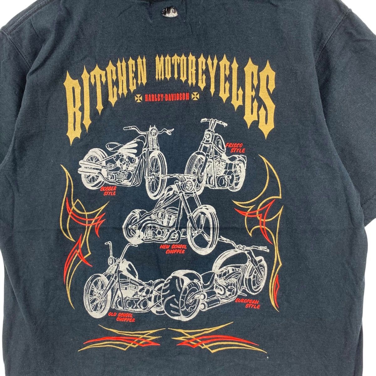 Vintage BITCHEN MOTORCYCLE CHOPPER Harley Davidson Tee Shirt Top Size US M / EU 48-50 / 2 - 6 Thumbnail