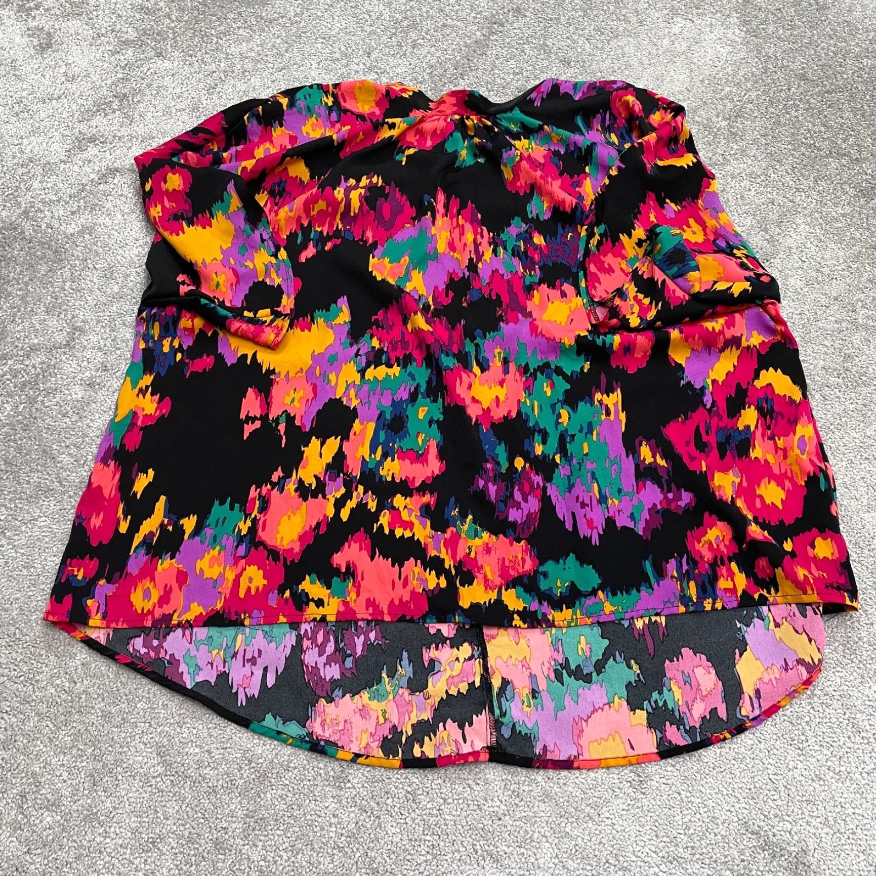 Shein SheIn Blouse Tunic Multicolor Colorblock Short Sleeve Mock Neck 4XL Womens Casual Bohemian Aztec Beach Colorful Shirt Shirts Mens Womens Size XXL / US 16-18 / IT 52-54 - 2 Thumbnail