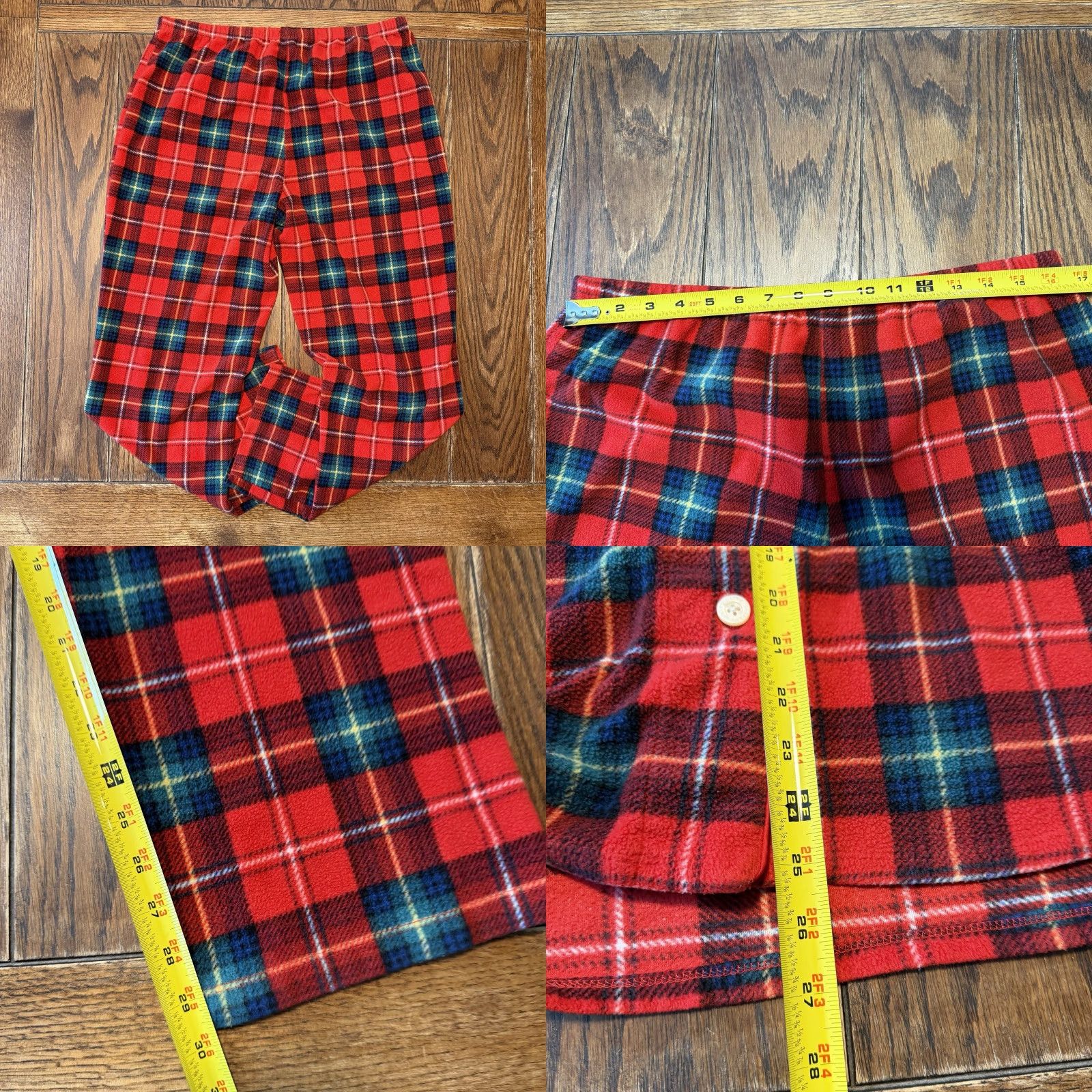 Ralph Lauren VINTAGE Ralph Lauren Pajama Set Womens Large Red Plaid Flannel 2pc Sleepwear Size ONE SIZE - 8 Thumbnail