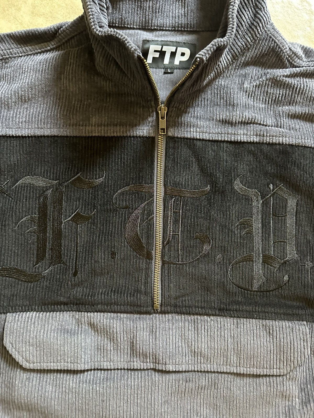 Other FTP Corduroy Old English Half Zip Jacket (Sample) Size US L / EU 52-54 / 3 - 3 Thumbnail