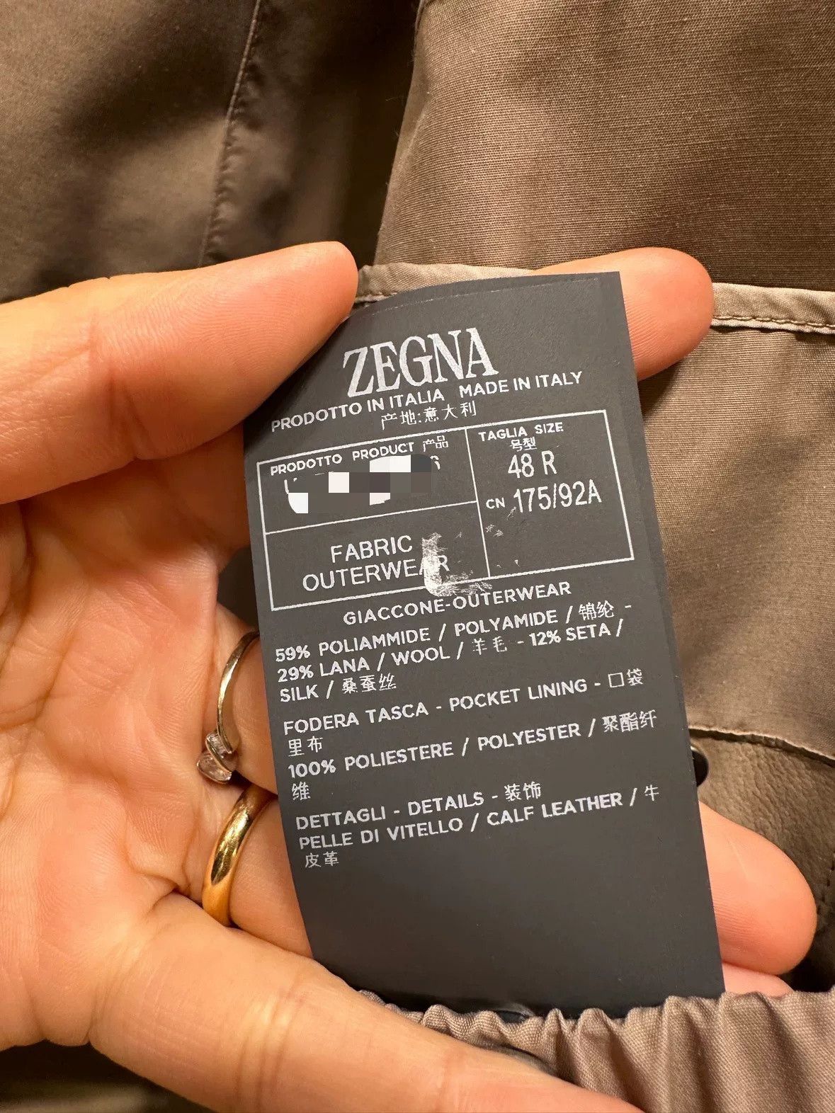 Ermenegildo Zegna Zegna Beige Men’s Thin Jacket Size US M / EU 48-50 / 2 - 9 Thumbnail