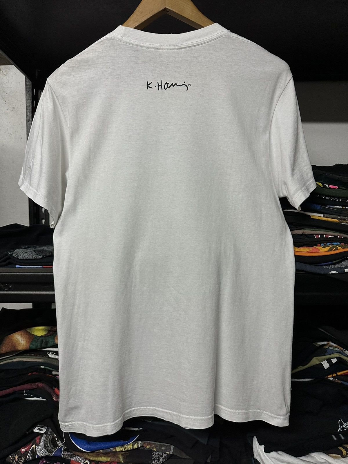 Keith Haring × Vintage Vintage 90s Keith Haring Canter Logo Pop Shop Tee Size US L / EU 52-54 / 3 - 6 Thumbnail