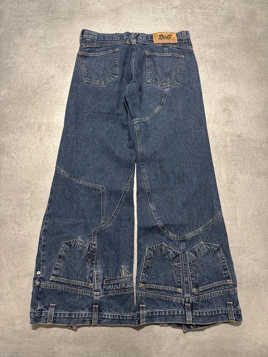 Dolce & Gabbana AW2003 Dolce & Gabbana Flared Trompe Loeil Jeans Size 26" / US 2 / IT 38 - 3 Thumbnail