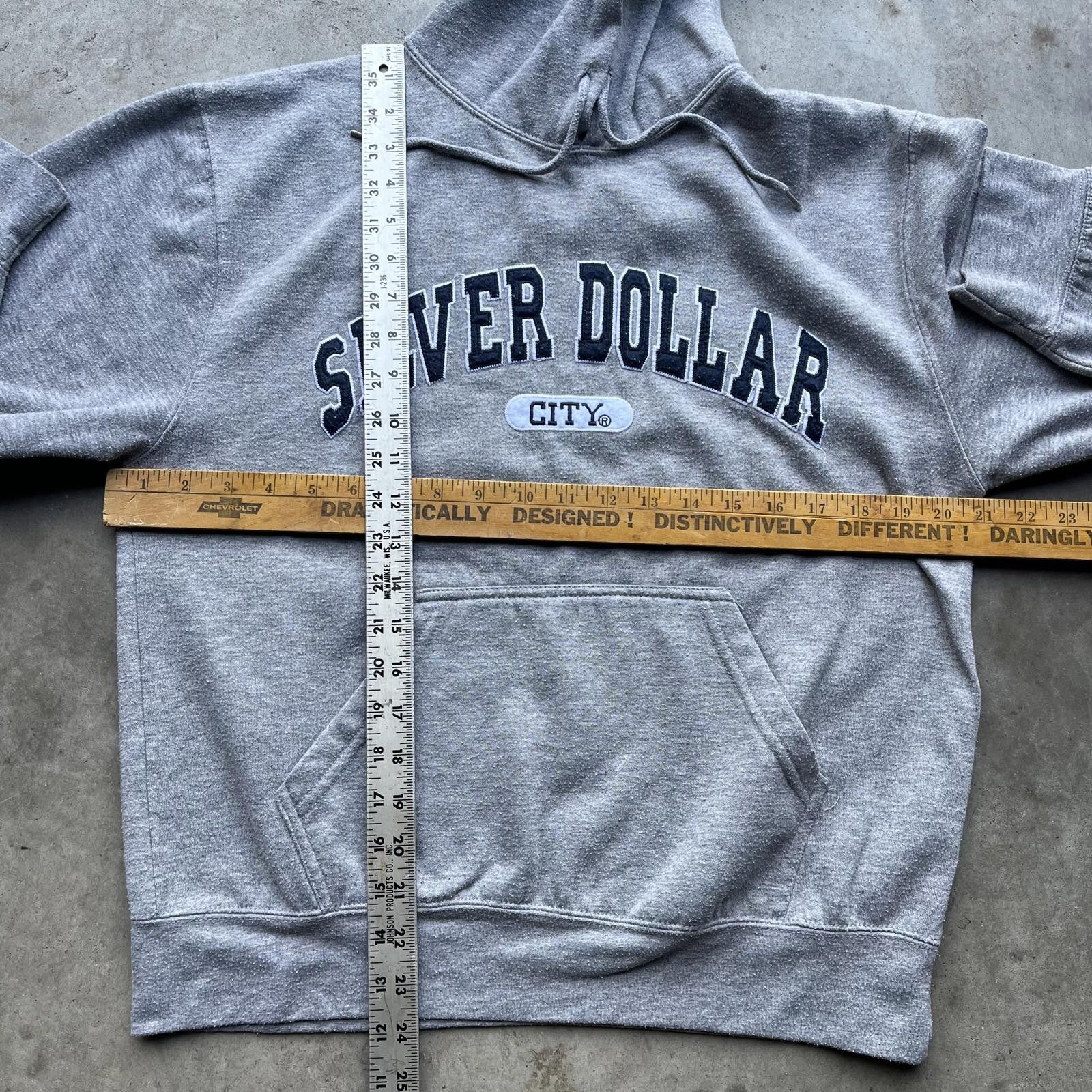 Vintage Vintage Y2K Silver Dollar City Grunge Skate Hoodie Size US M / EU 48-50 / 2 - 4 Thumbnail