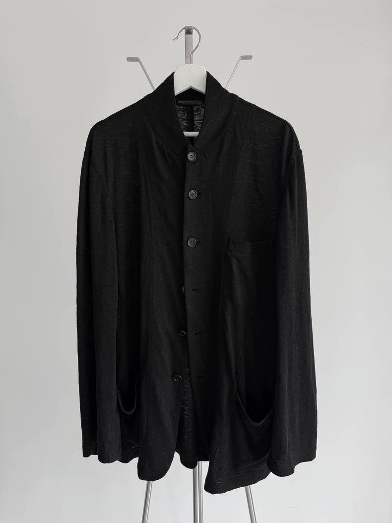 Yohji Yamamoto Yohji Yamamoto Yohji Yamamoto Homme Black Linen Jacket Size US M / EU 48-50 / 2 - 3 Thumbnail