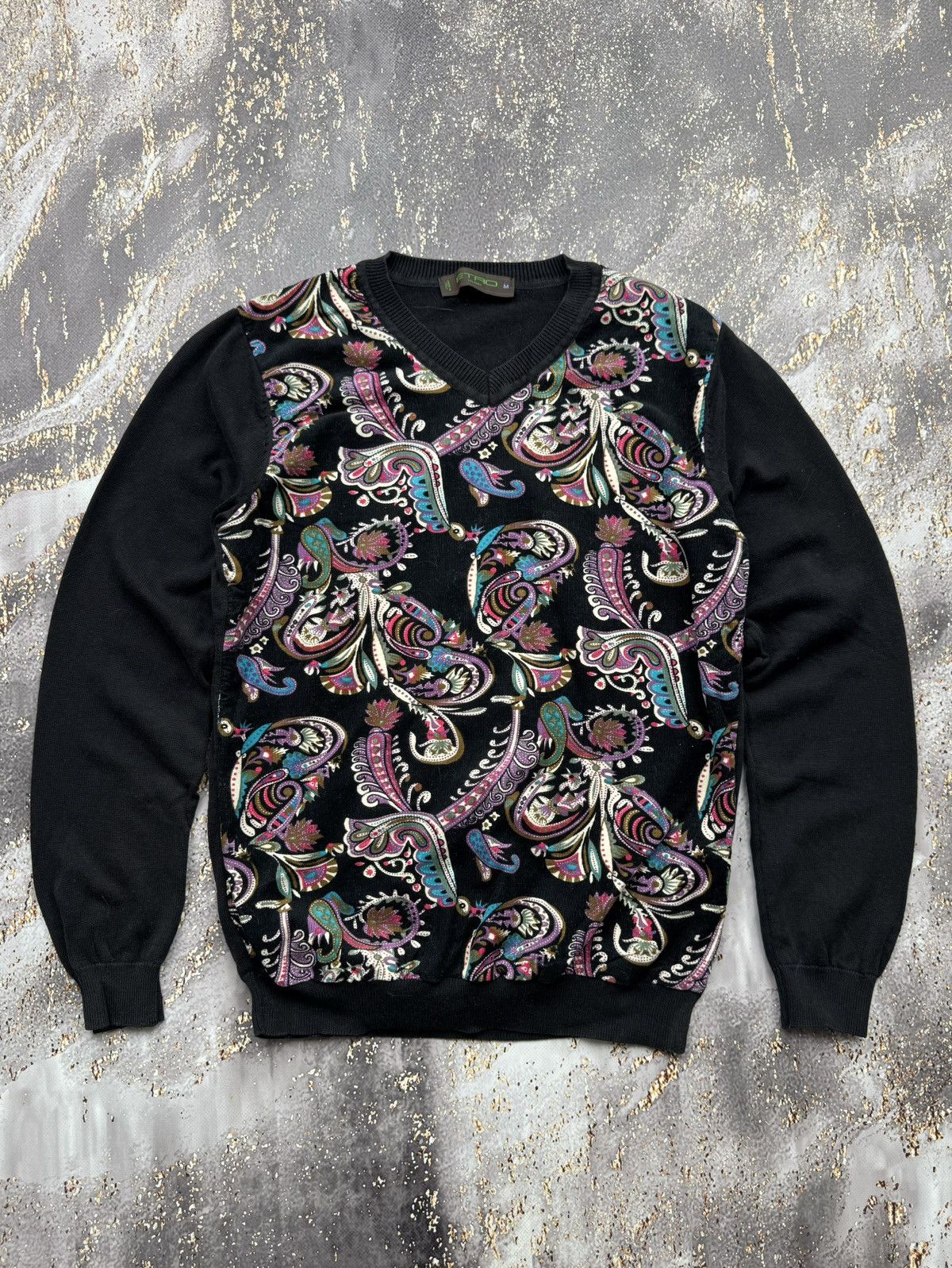 Etro ETRO Vintage Printed Cotton Sweater Size M / US 6-8 / IT 42-44 - 1 Thumbnail