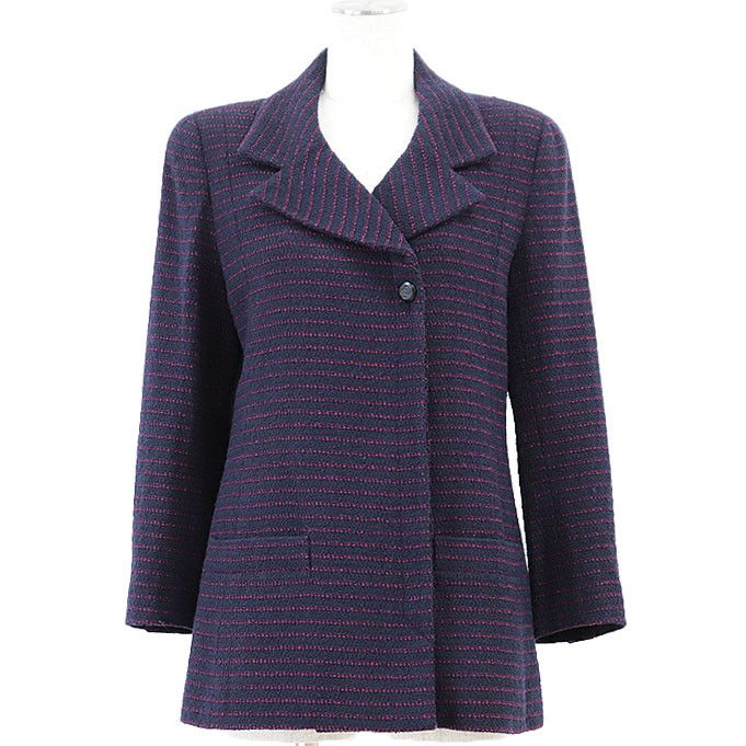 Chanel Chanel Chanel BOUTIQUE Wool Nylon Jacket Textile Outerwear 98A P11497 DUTY FREE for USA Size ONE SIZE - 1 Thumbnail