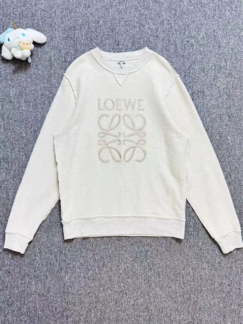 Loewe LOEWE Gray embroidered logo round neck hoodie Size M / US 6-8 / IT 42-44 - 1 Thumbnail