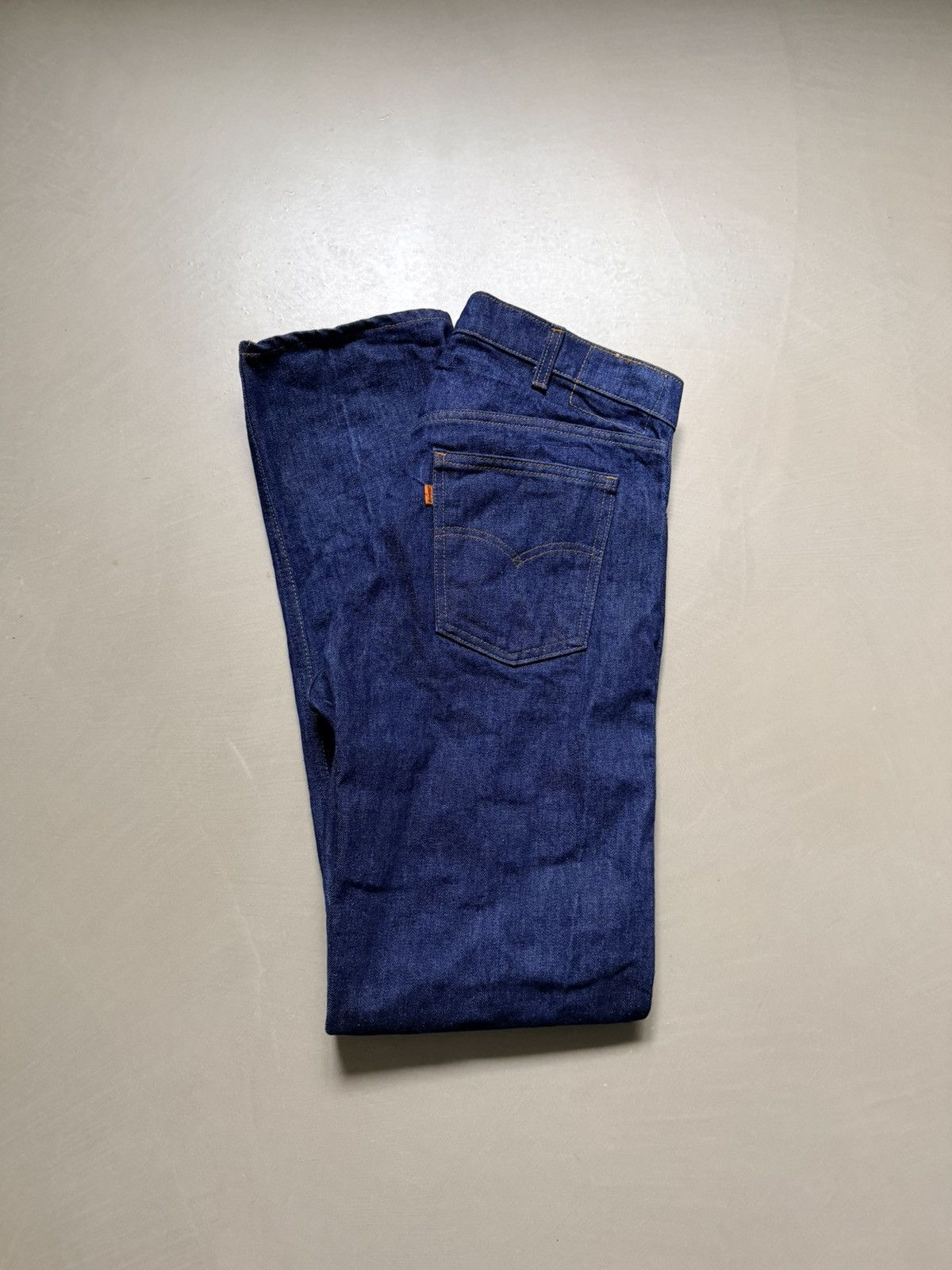 Levi's Vintage 1970s Levis orange tab raw denim jeans 36x34 Size US 36 / EU 52 - 1 Thumbnail