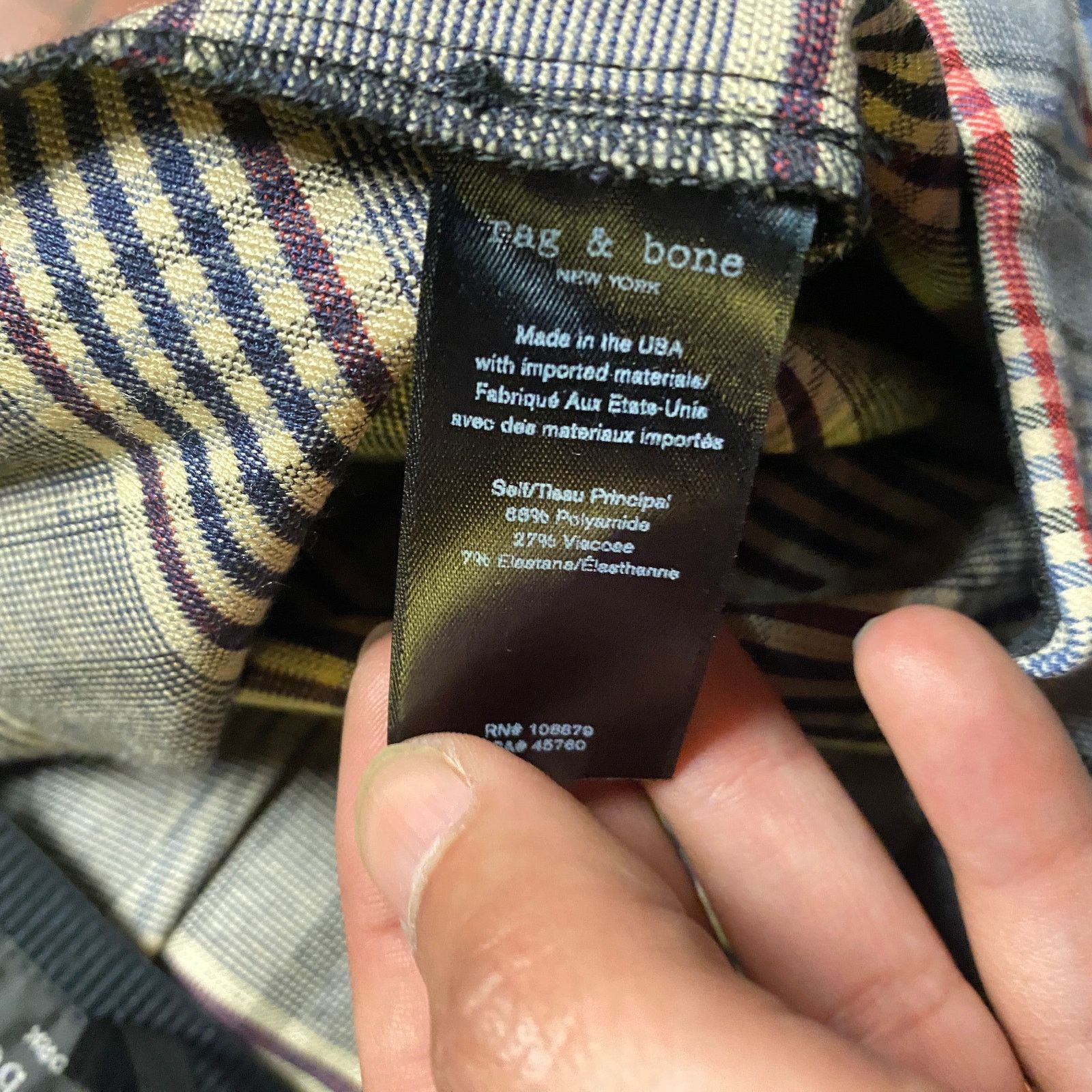 Rag & Bone Rag & Bone Simone Checked Plaid Woven Stretch Skinny Pants 2 Size 26" / US 2 / IT 38 - 9 Thumbnail