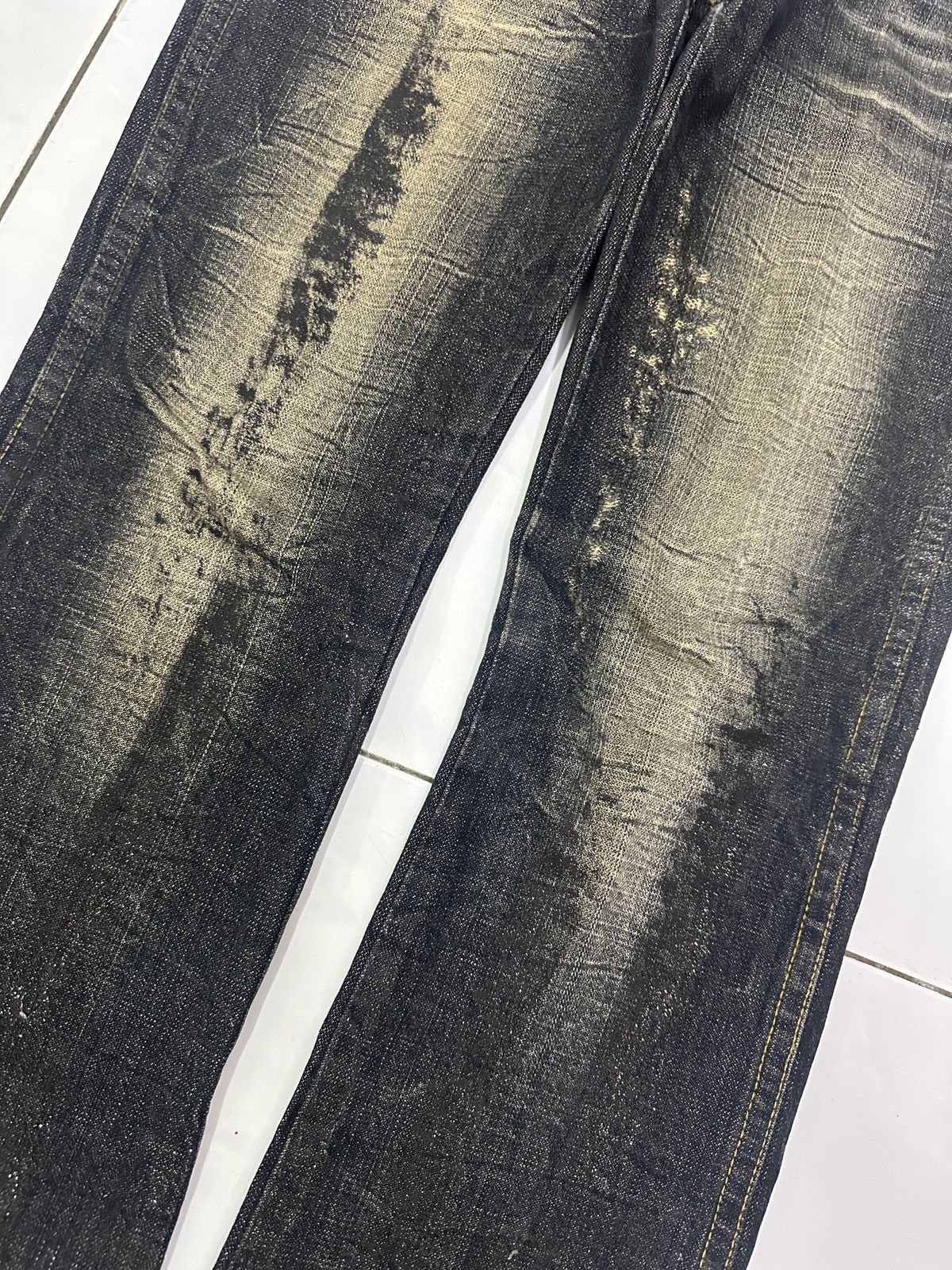 Japanese Brand × Vintage Vintage Japanese LAGUST Distressed Mud Wash Flare Jeans Size US 32 / EU 48 - 5 Thumbnail
