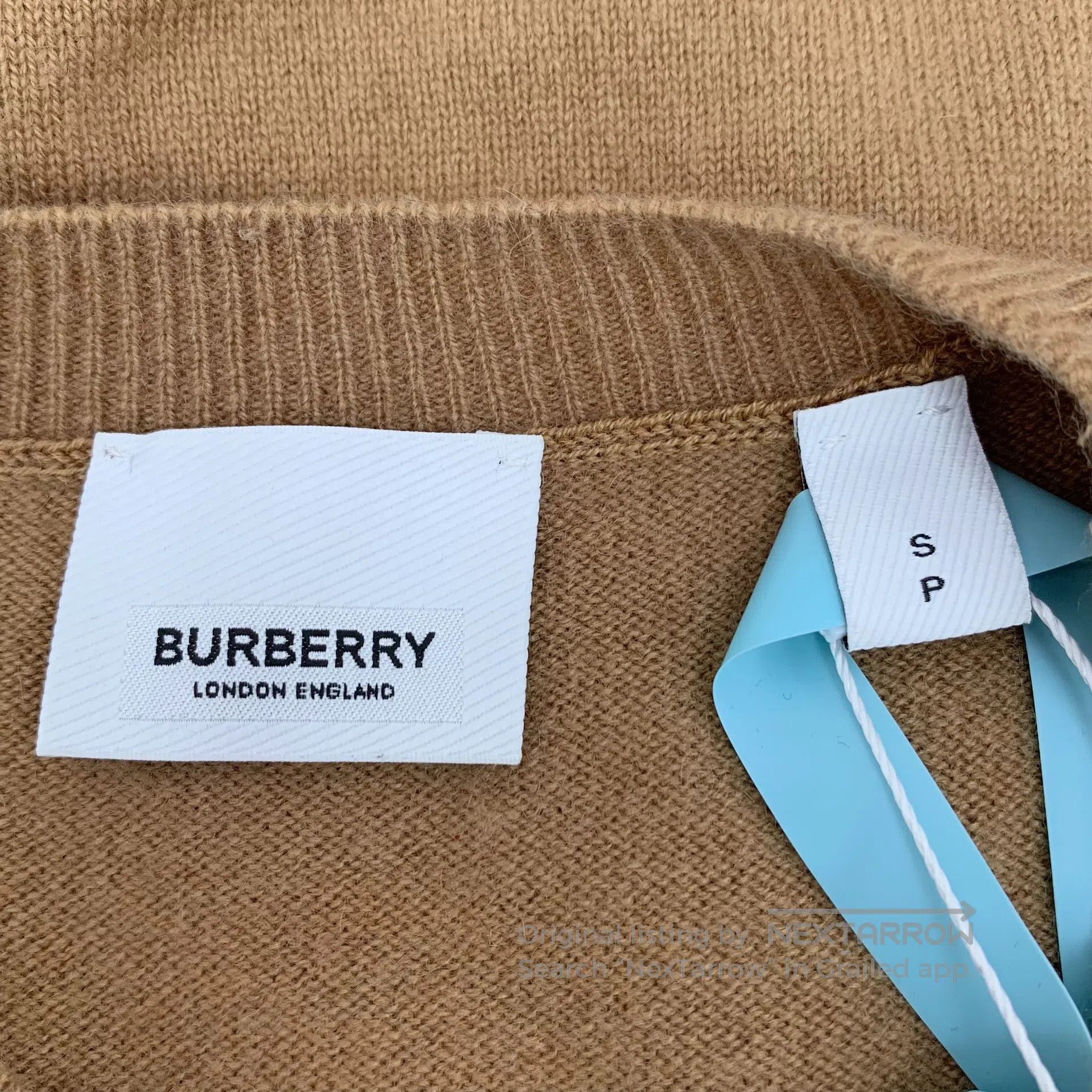 Burberry Burberry Dark brown striped cashmere round neck long sleev Size US S / EU 44-46 / 1 - 5 Thumbnail
