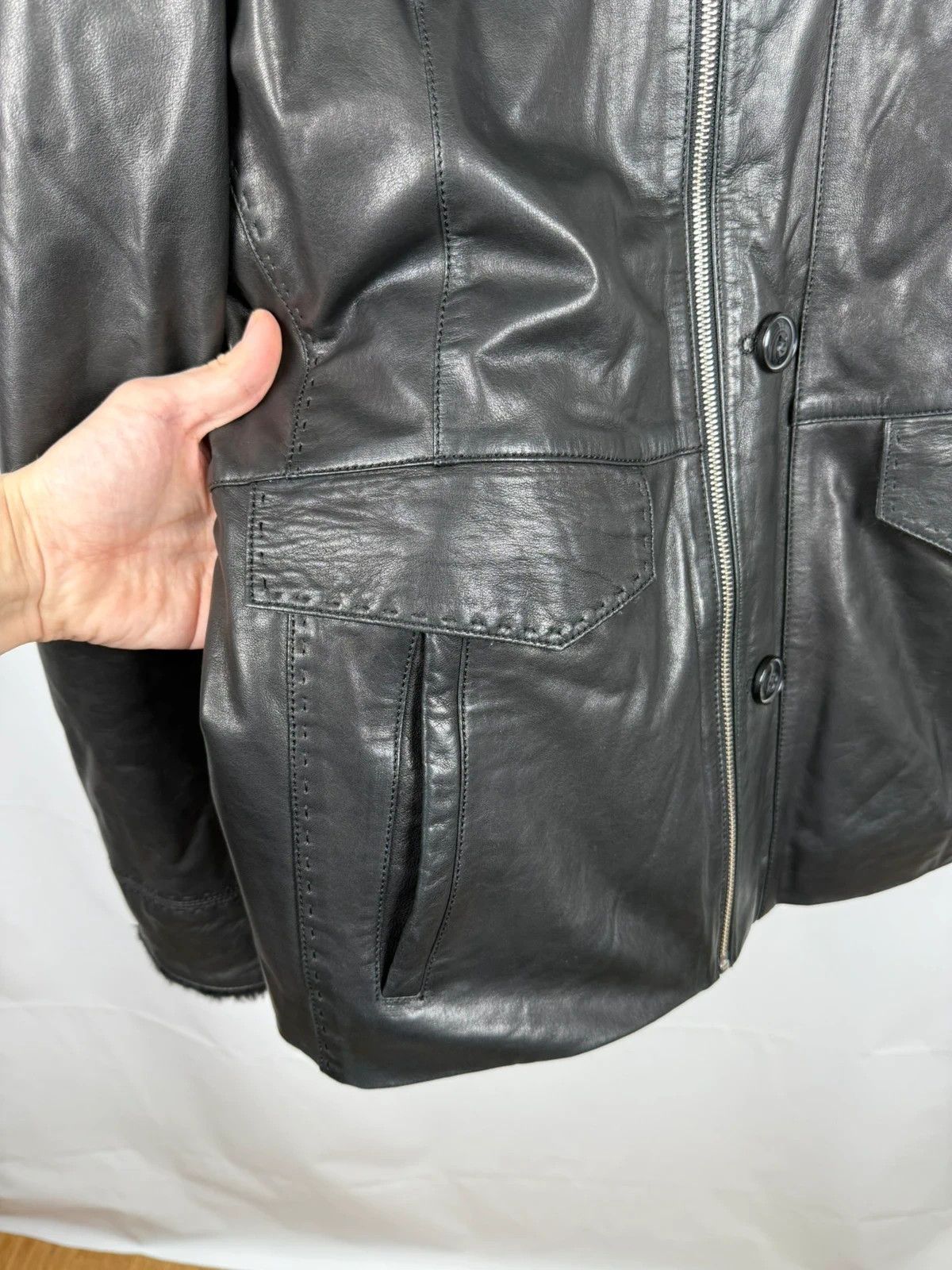 Other Marco Bossi Milano Genuine Leather Shearling Jacket size L Size US L / EU 52-54 / 3 - 5 Thumbnail