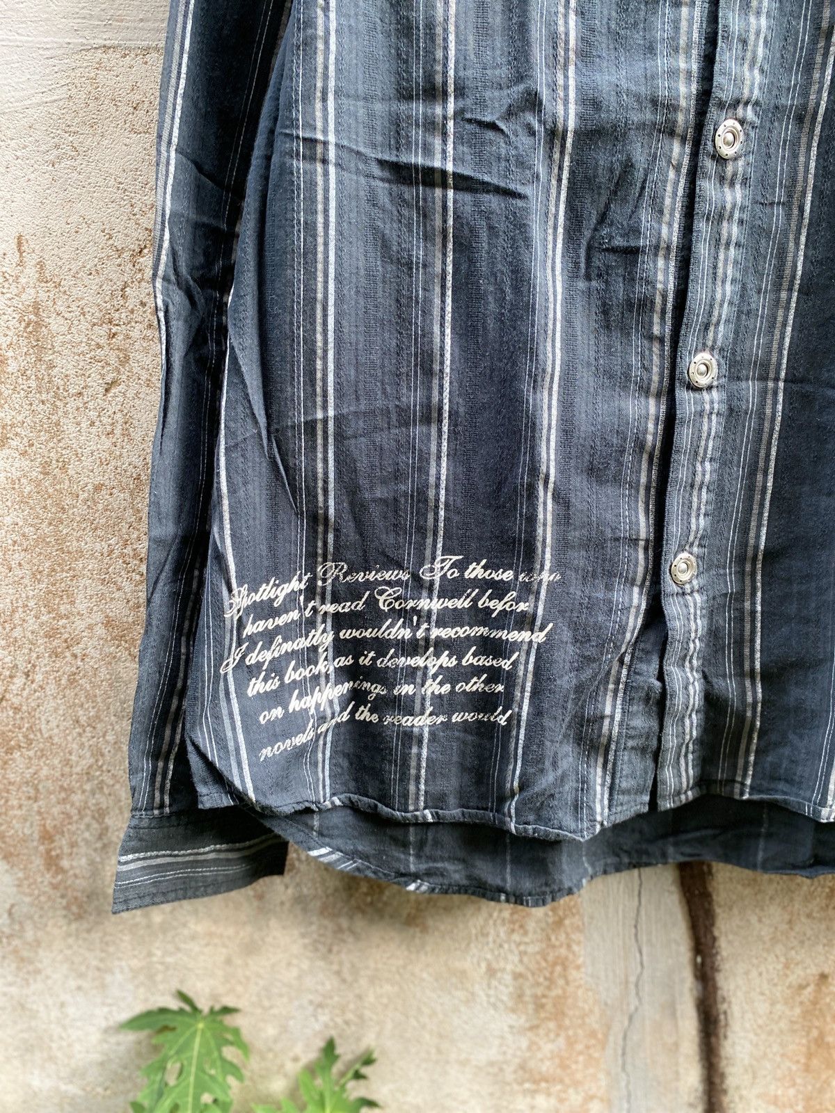 Hysteric Glamour BerningSho Poem Seditionaries Faded Gothic punk button shirt Size US L / EU 52-54 / 3 - 4 Thumbnail