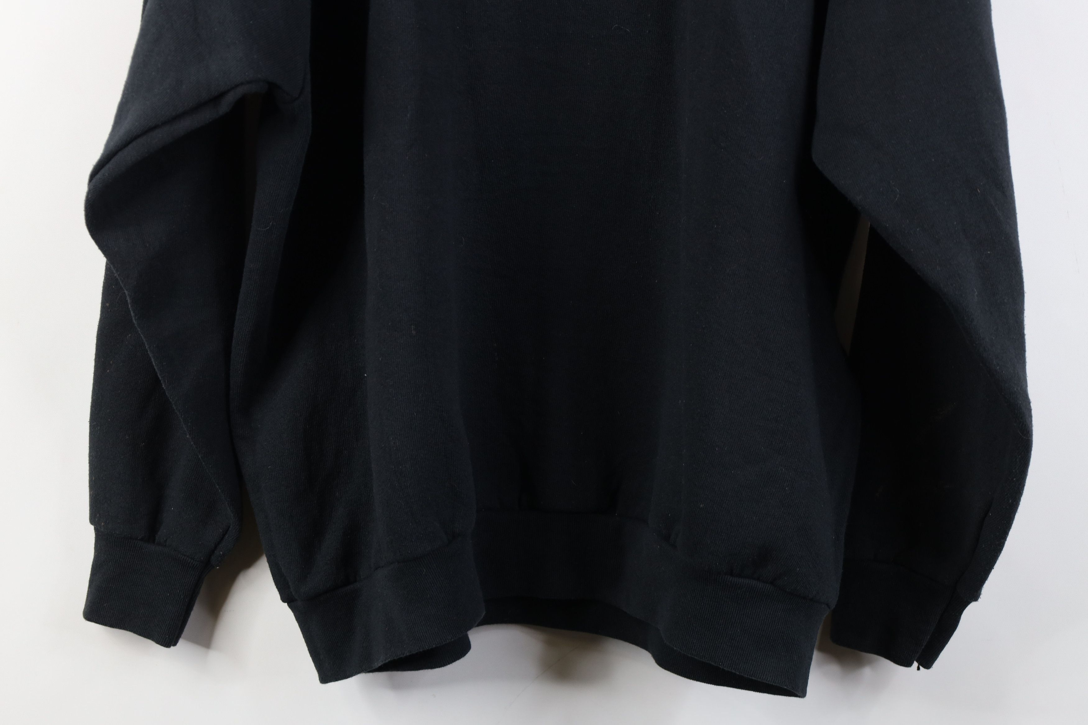 Vintage Vintage 90s Streetwear Blank Crewneck Sweatshirt Black Size US XL / EU 56 / 4 - 15 Thumbnail