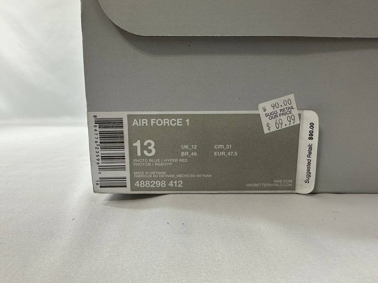 Nike Nike Air Force 1 'Photo Blue Hyper Red' 2013 488298-412 Size US 13 / EU 46 - 10 Thumbnail