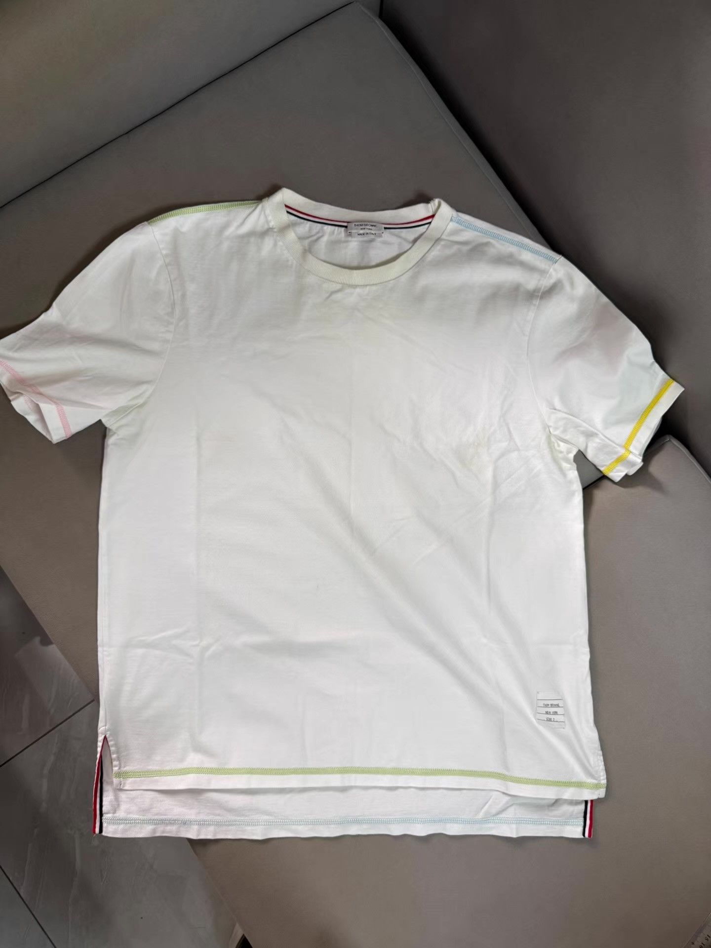 Thom Browne Thom Browne Preppy White Short Sleeve Tee Ｑ20 Size US M / EU 48-50 / 2 - 1 Thumbnail