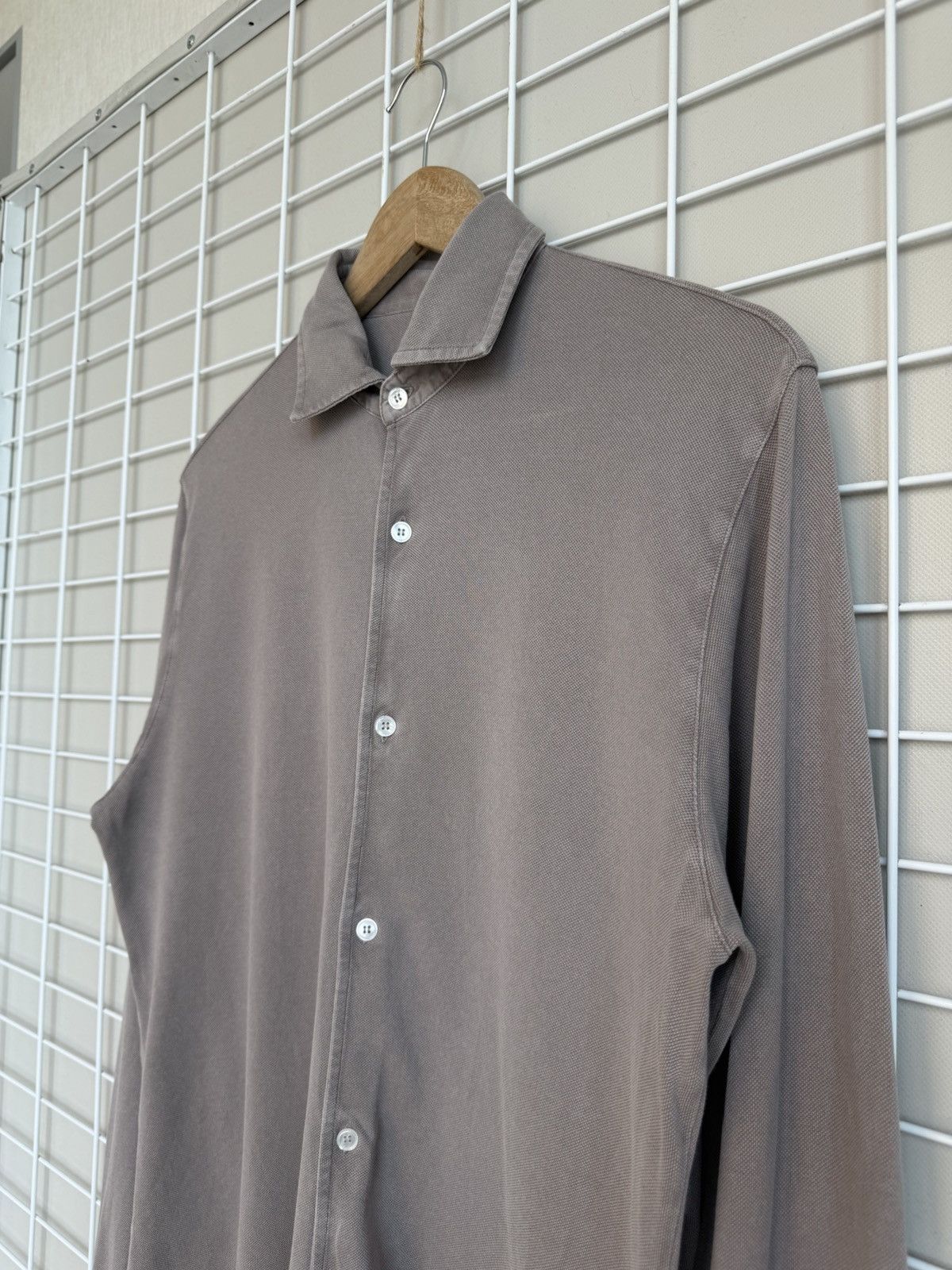 Fedeli Fedeli Pique Button Shirt Mens Size 52 or M Chambray Size US M / EU 48-50 / 2 - 4 Thumbnail