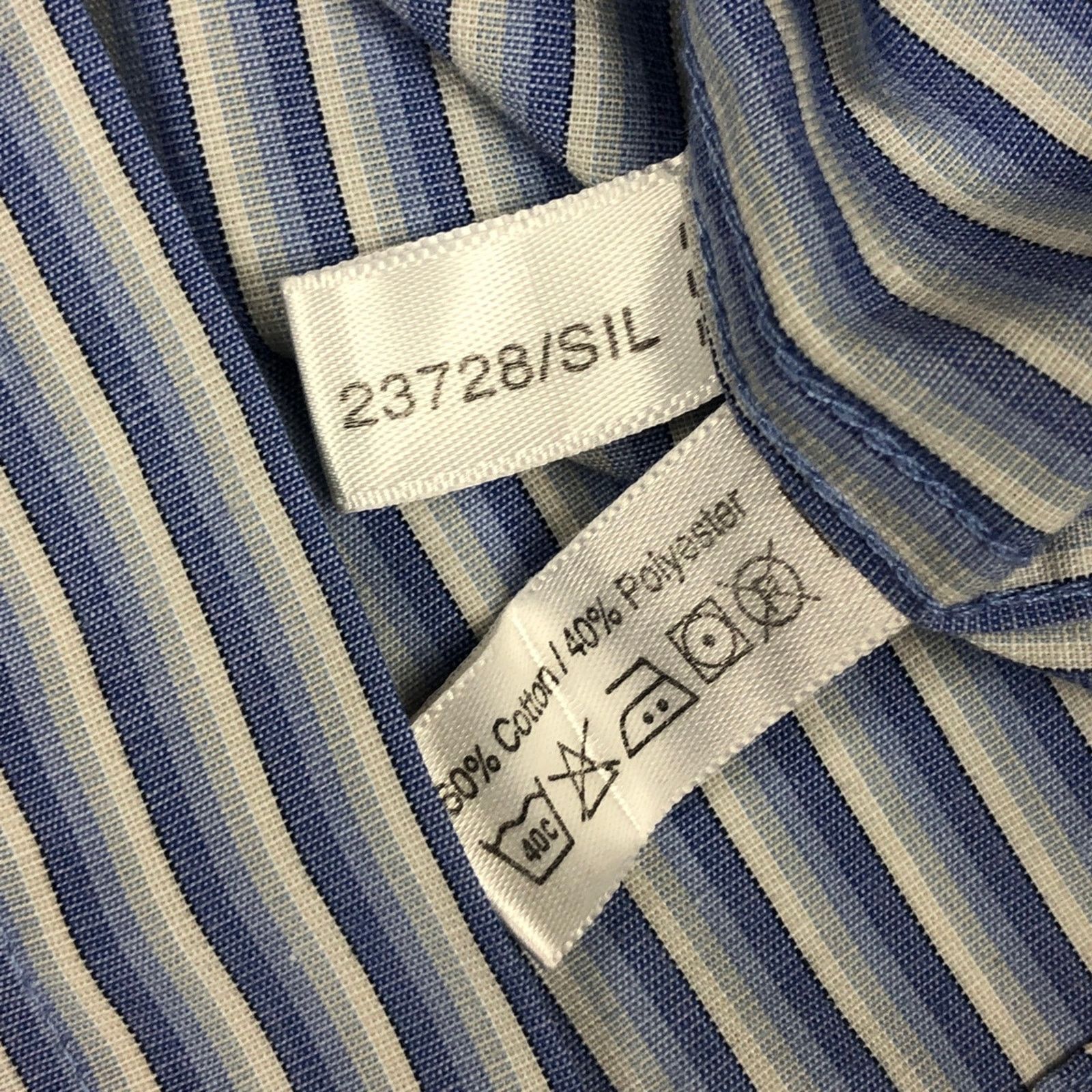 Vintage × Yves Saint Laurent Yves Saint Laurent YSL Logo Striped Shirt Size US XXL / EU 58 / 5 - 8 Thumbnail