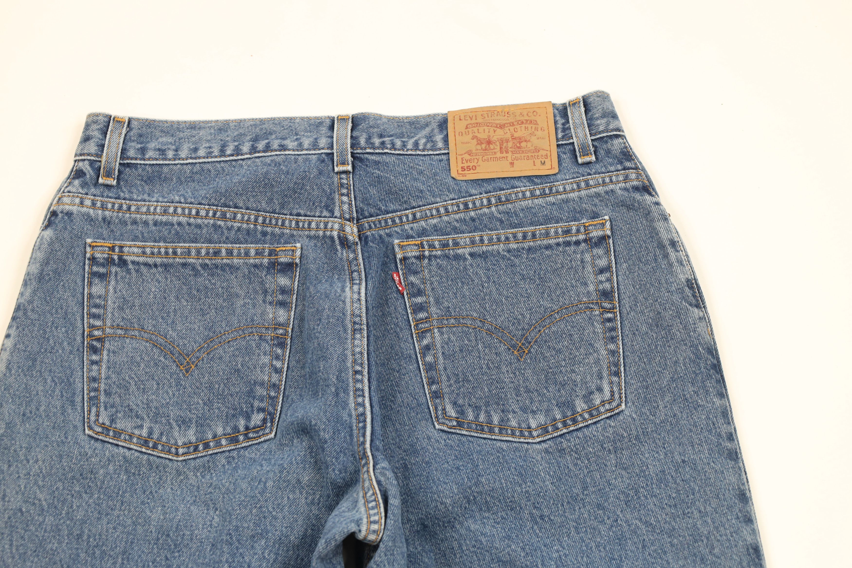 Levi's × Vintage Vintage 90s Levis 550 Fit Tapered Leg Denim Jeans Blue Size US 32 / EU 48 - 8 Thumbnail