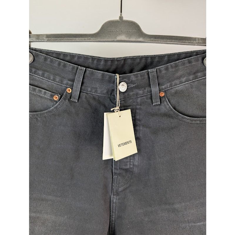 Vetements o1rshd1 Baggy Denim Shorts in Black Size US 30 / EU 46 - 8 Thumbnail