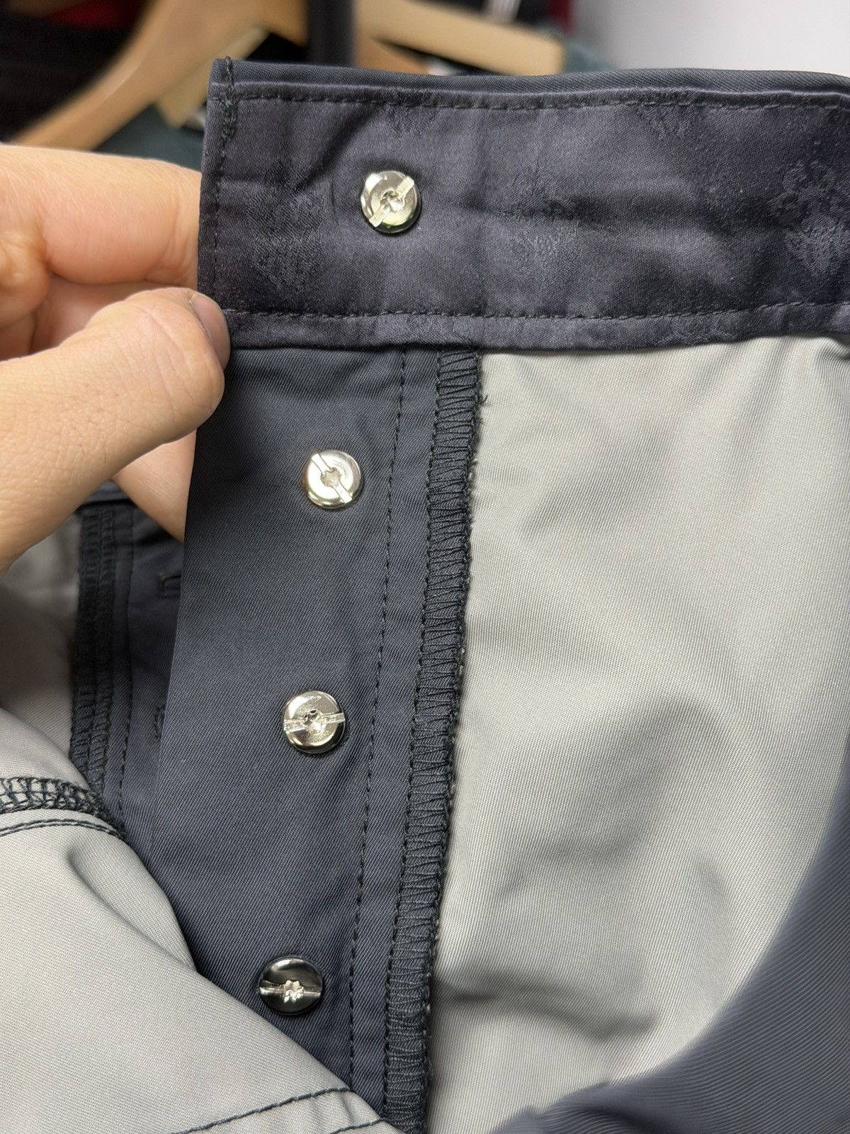 Chrome Hearts Chrome Hearts Navy Nylon Leather Double Knee Pants Size US 36 / EU 52 - 8 Thumbnail